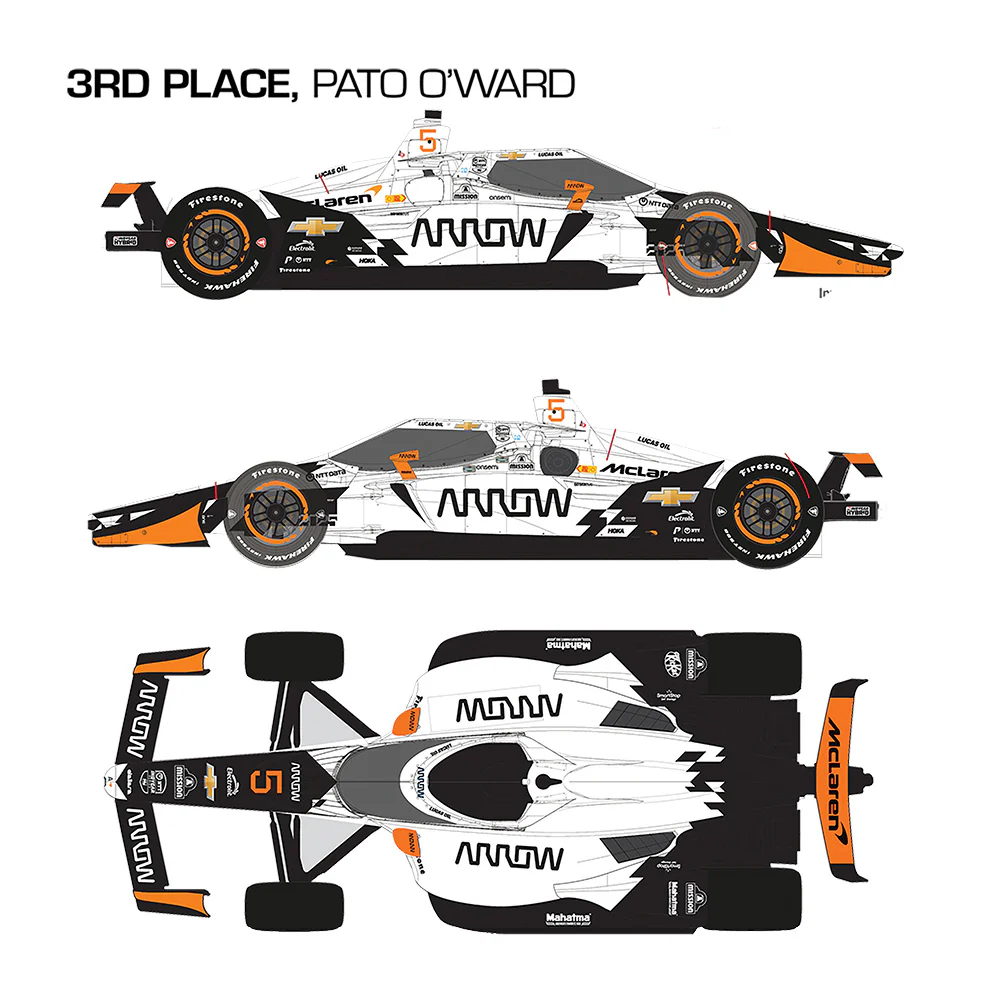 2025 Indianapolis 500 Victory Row NTT IndyCar Series 3-Car Set 1:64 2025 Diecast Car - Image 5