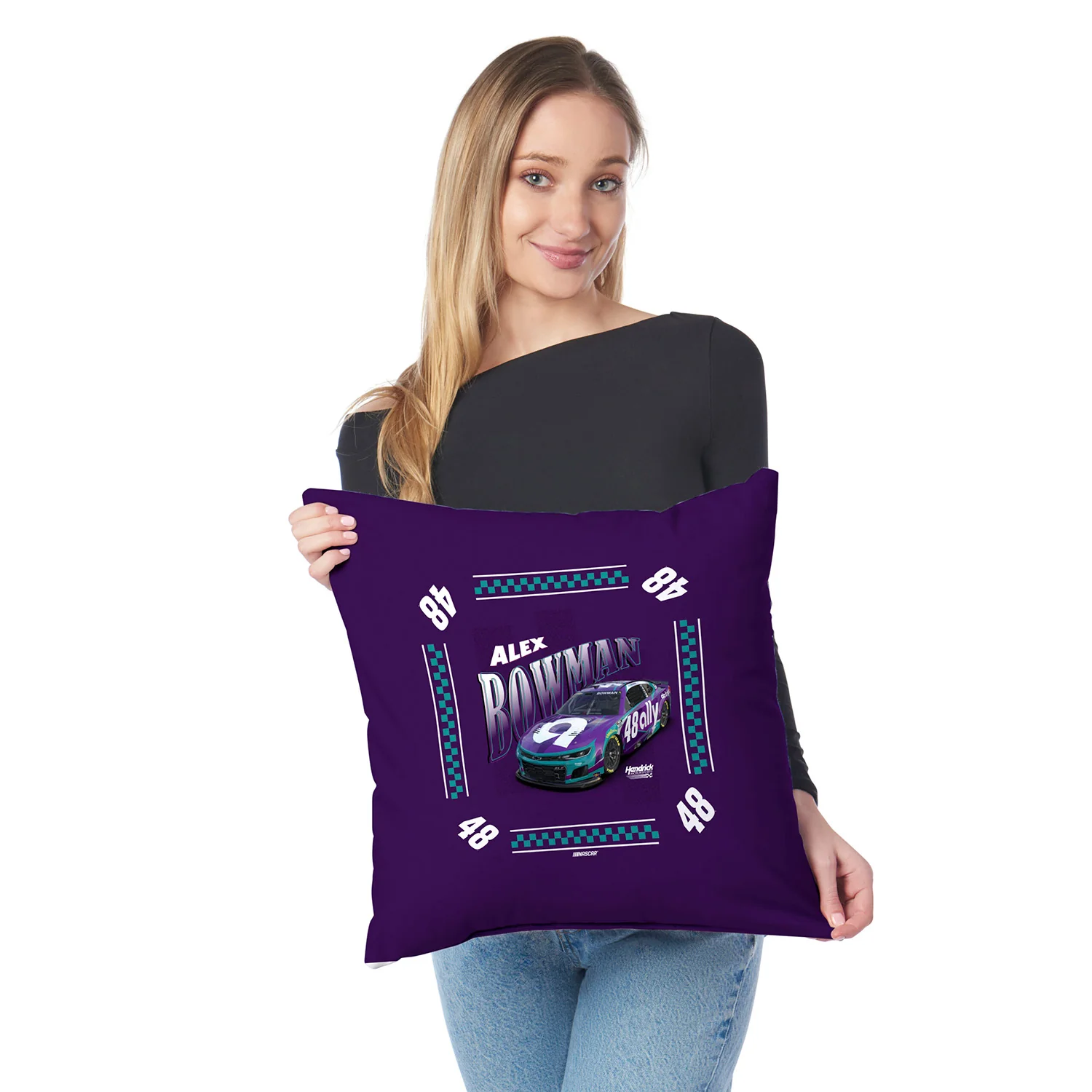 Alex Bowman 2026 Ally 18x18 Two-Sided Northwest Pillow - Image 3