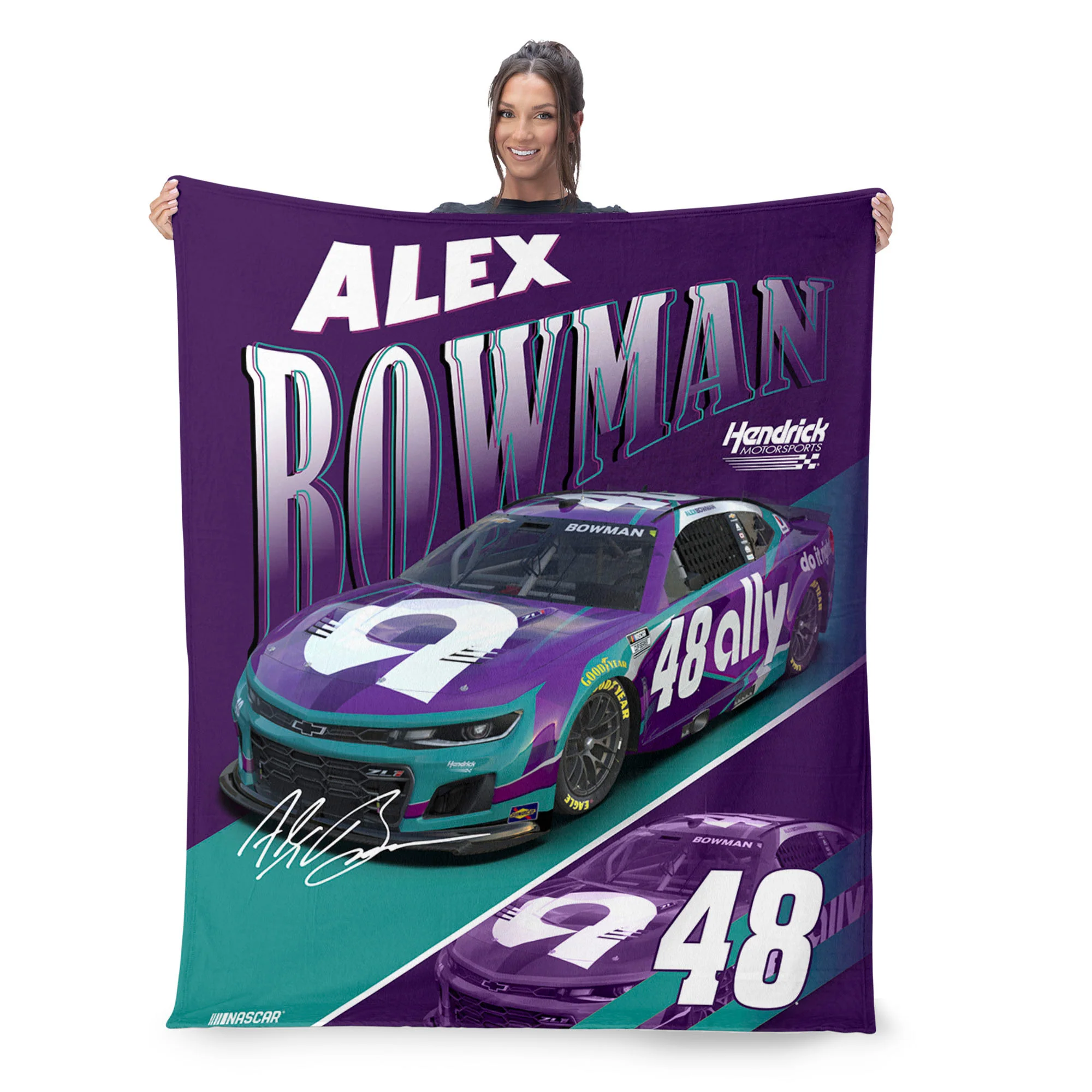 Alex Bowman 2026 Ally 46x60 Silk Touch Northwest Blanket Throw - Image 3