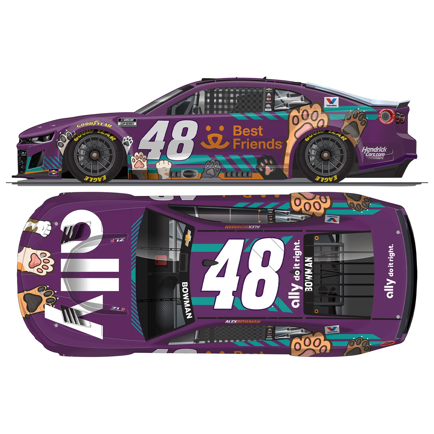 Alex Bowman Ally Best Friends 1:24 Standard 2026 Diecast Car Preorder - Currently Projected October - Image 2