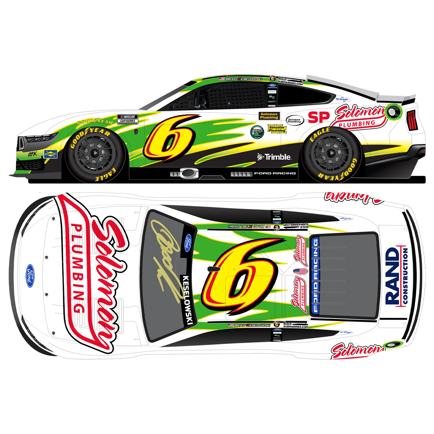 Brad Keselowski Autographed Darlington Throwback to 2010 Greg Biffle 1:24 Standard 2026 Diecast Preorder - Currently Projected November - Image 2