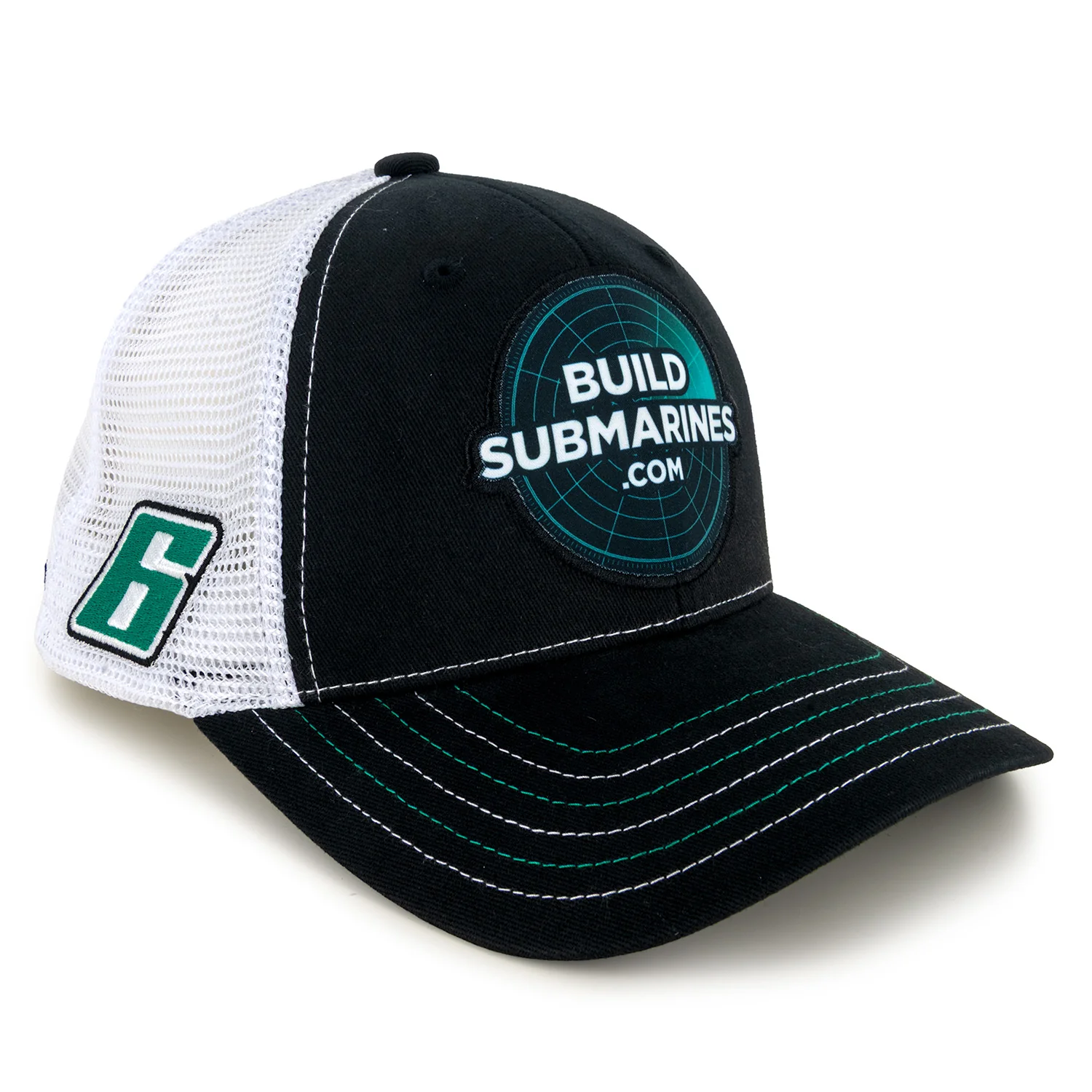 Brad Keselowski BuildSubmarines Sponsor Mesh Hat Black/White - Sale - Image 3