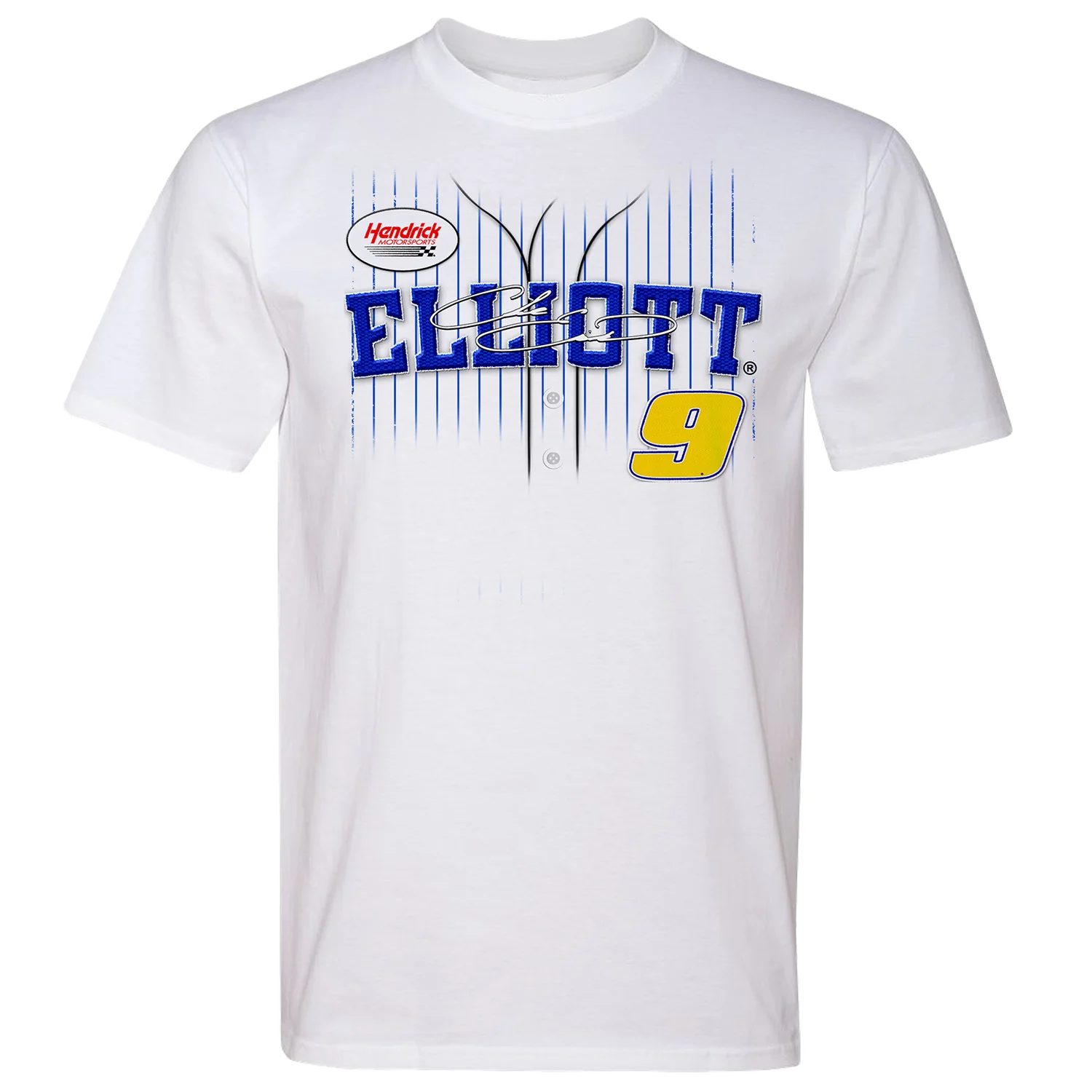 Chase Elliott 2026 Atlanta Desi9n to Drive 2-Spot Classic Ink T-Shirt White - Image 3
