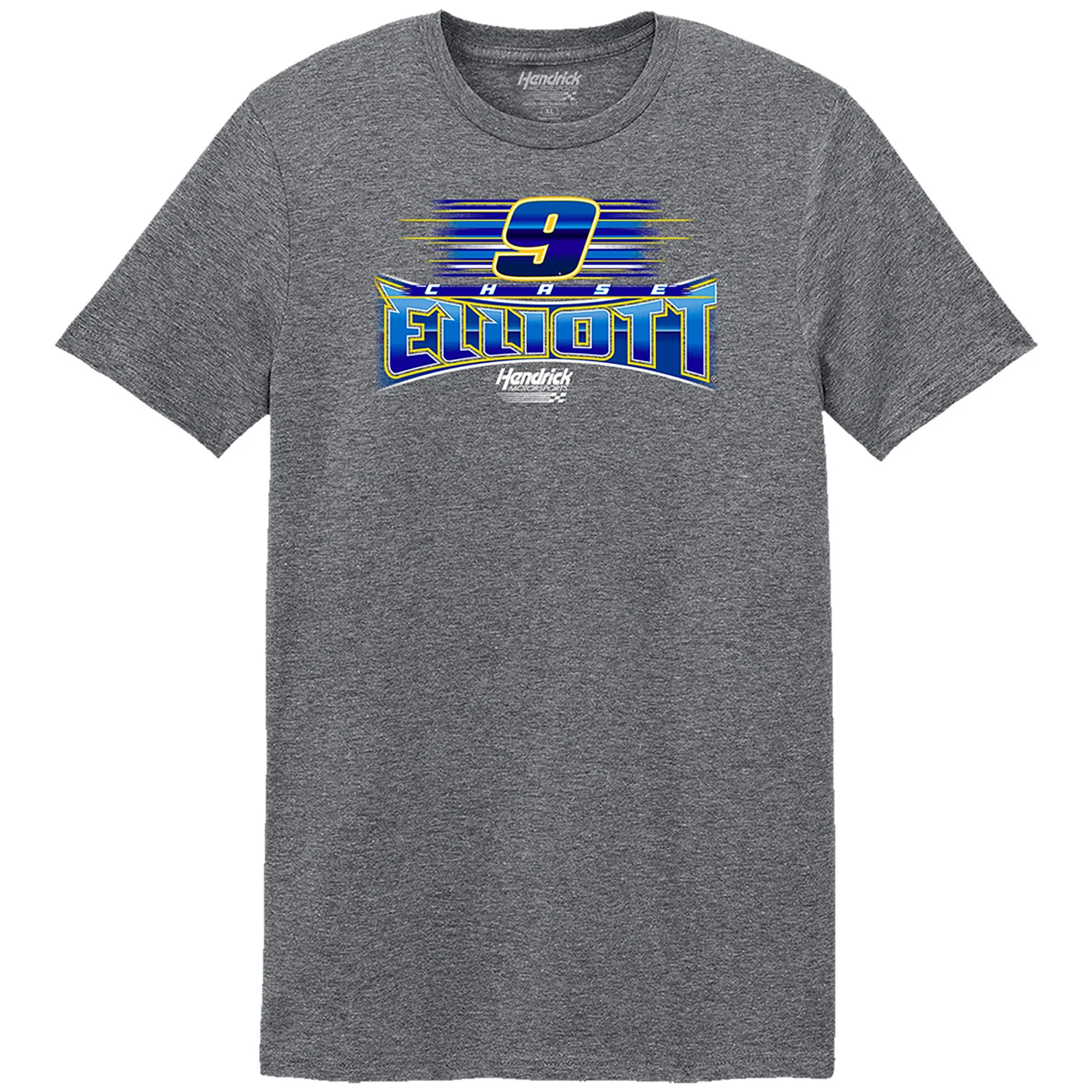 Chase Elliott 2026 Multi 5-Cars Sponsor 2-Spot Classic Ink T-Shirt Gray - Image 2