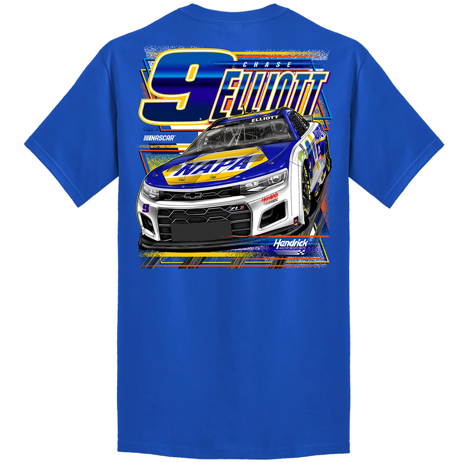Chase Elliott 2026 NAPA Fast Royal 2-Spot Classic Ink T-Shirt Blue Preorder - Currently Projected August - Image 3