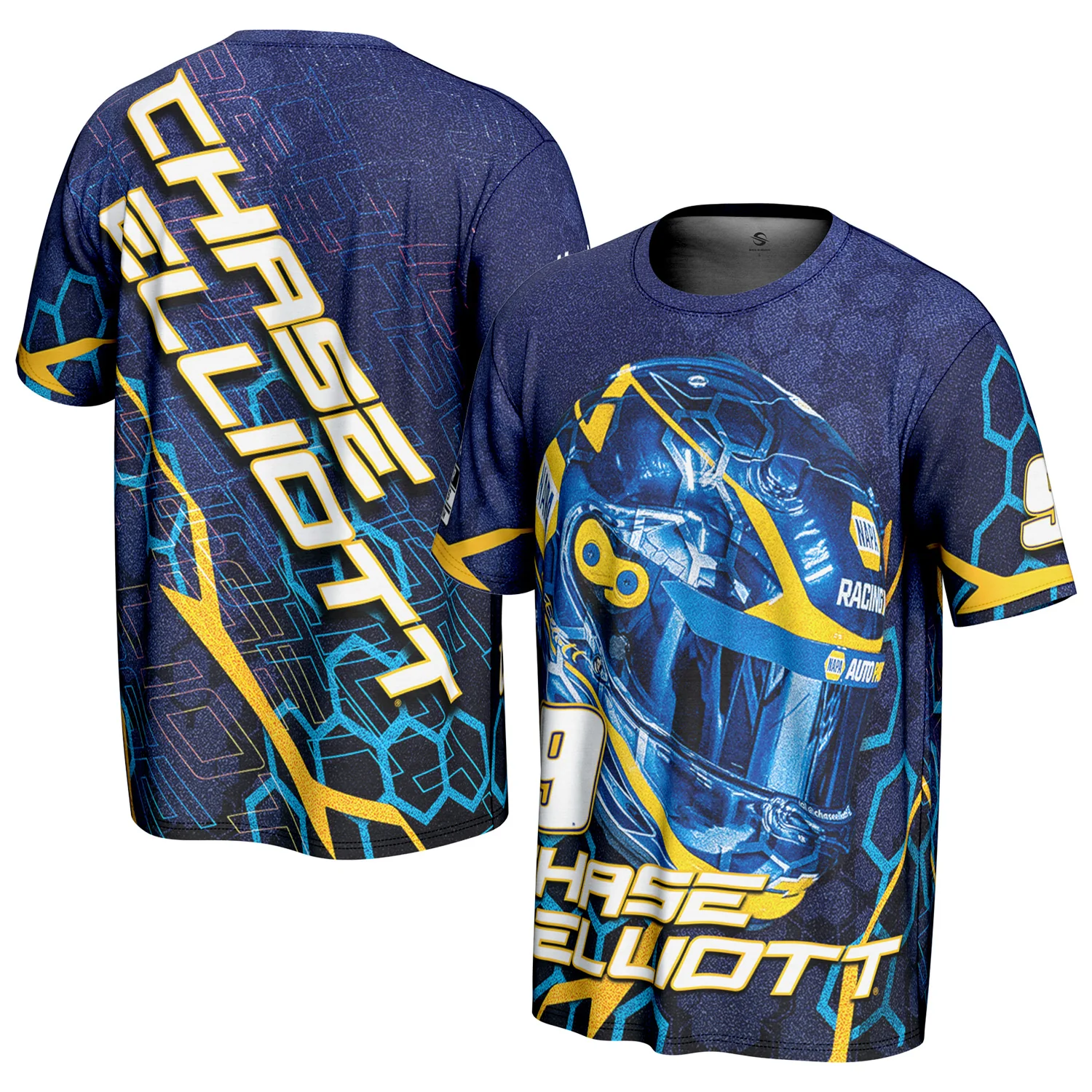 Chase Elliott 2026 NAPA Helmet Sublimated Total Print ProSphere T-Shirt Blue