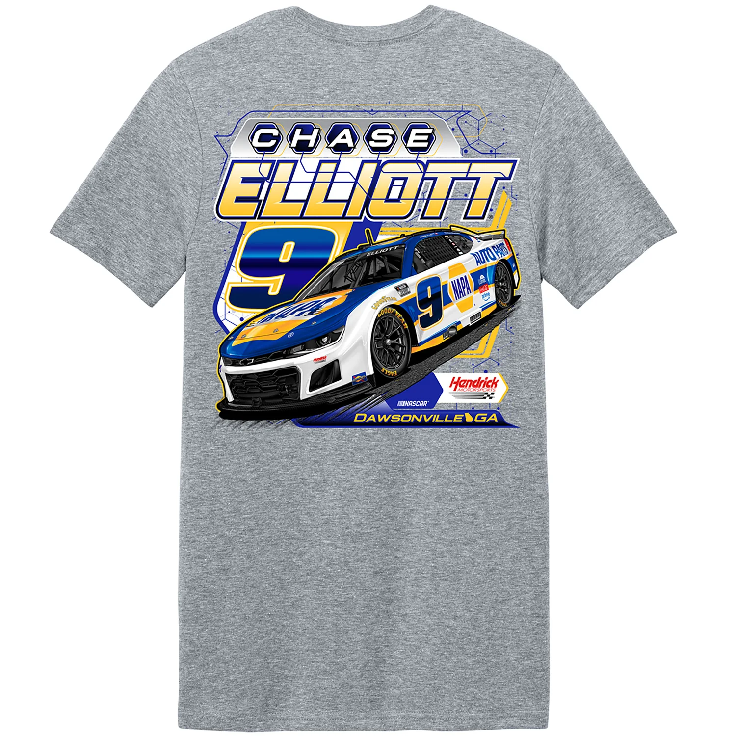 Chase Elliott 2026 NAPA Kinetic 2-Spot Classic Ink T-Shirt Gray - Sale - Image 3