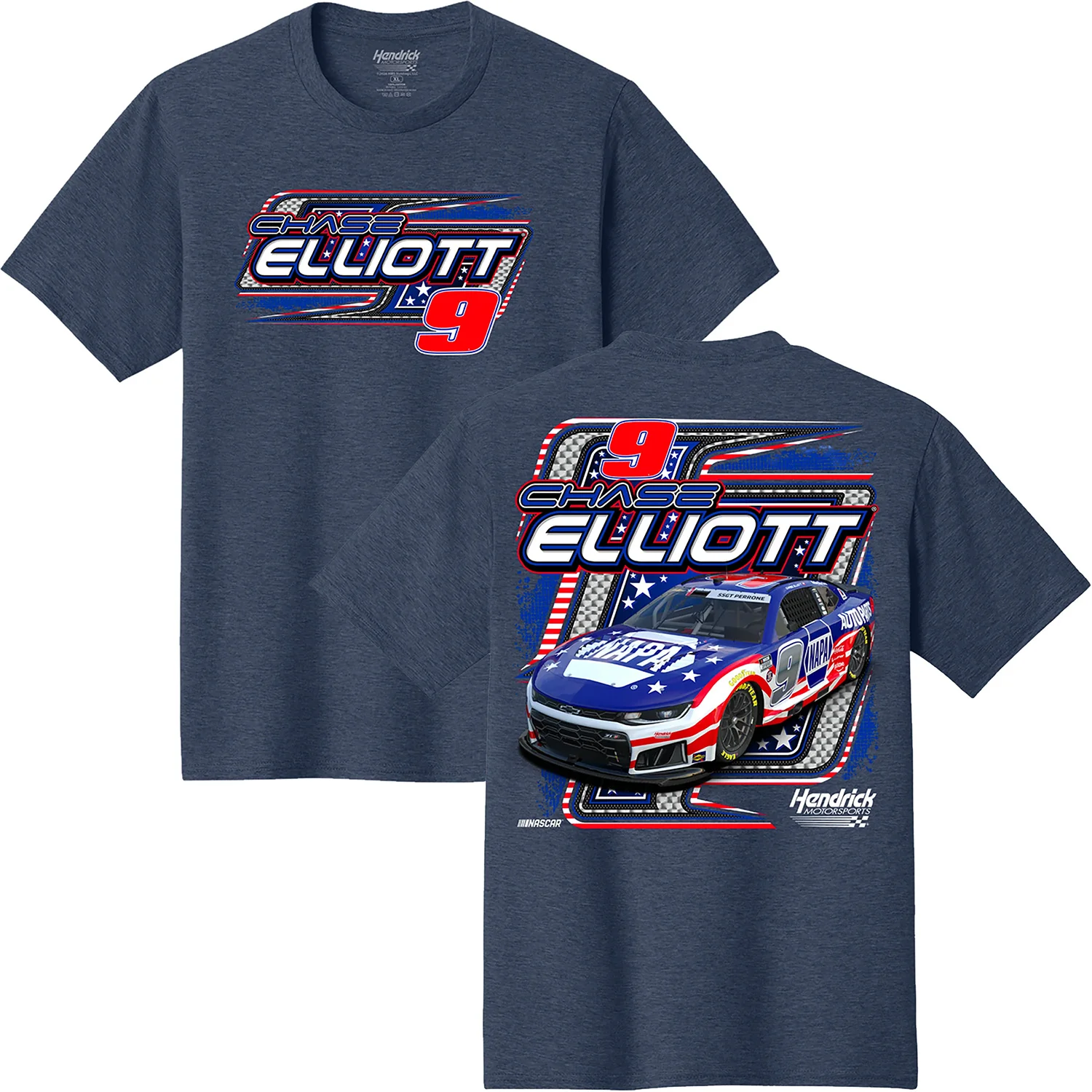Chase Elliott 2026 NAPA Patriotic Paint Scheme 2-Spot Classic Ink T-Shirt Blue