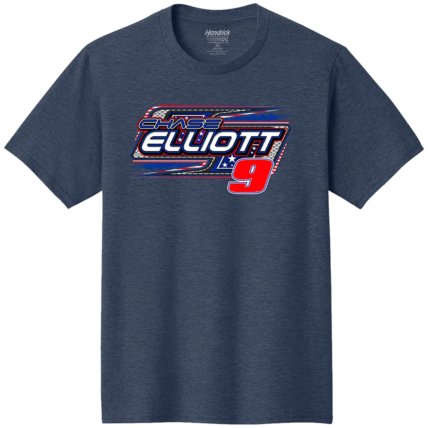 Chase Elliott 2026 NAPA Patriotic Paint Scheme 2-Spot Classic Ink T-Shirt Blue - Image 2