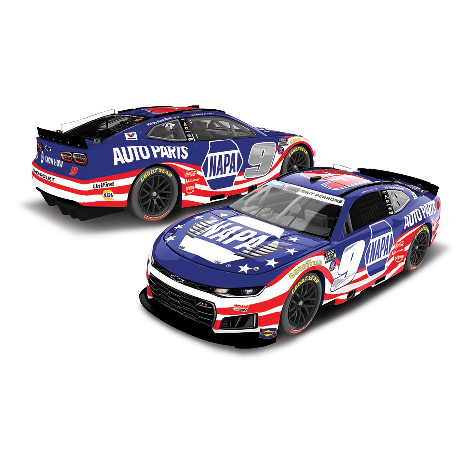 Chase Elliott ELITE NAPA Patriotic 1:24 2026 Diecast Car Preorder - Currently Projected December