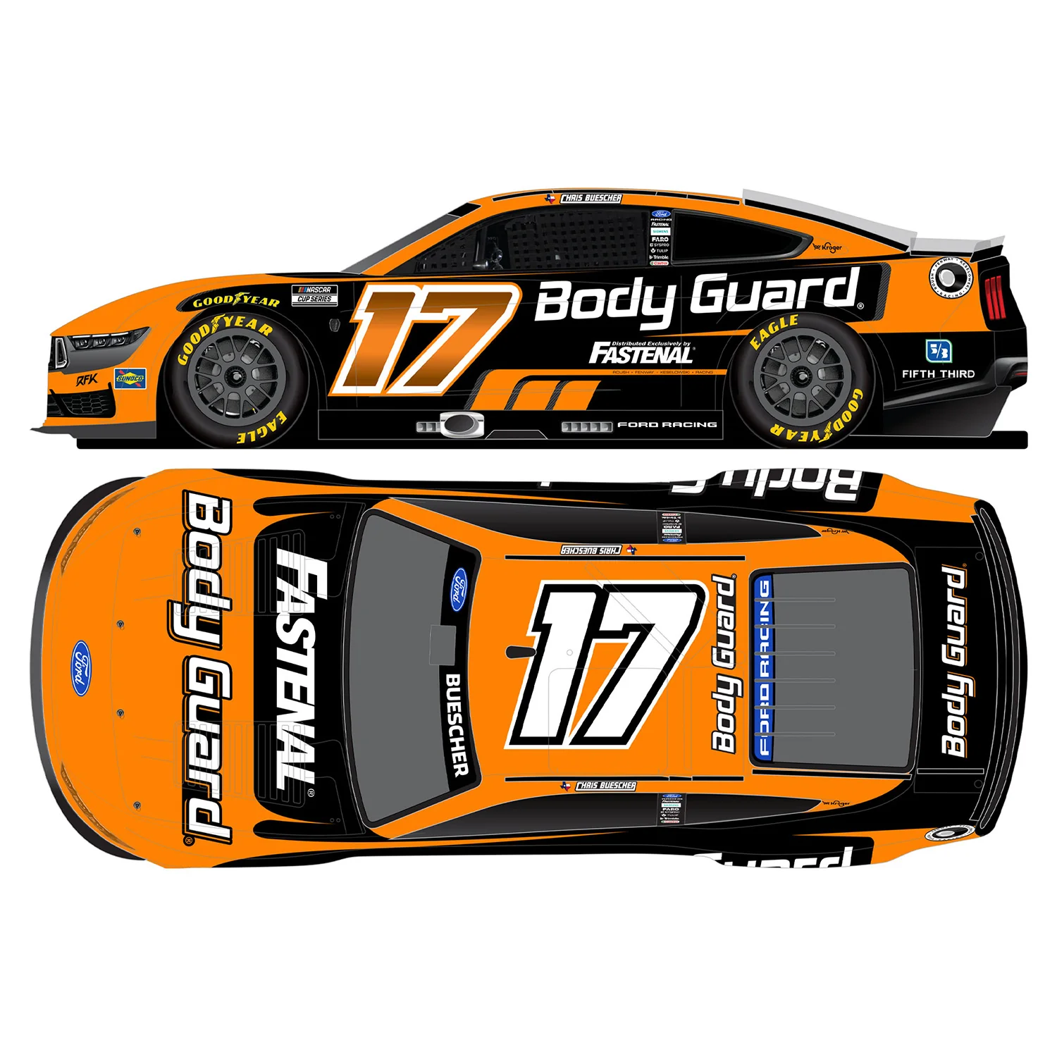 Chris Buescher Body Guard 1:64 2026 Diecast Car Preorder - Currently Projected August - Image 2