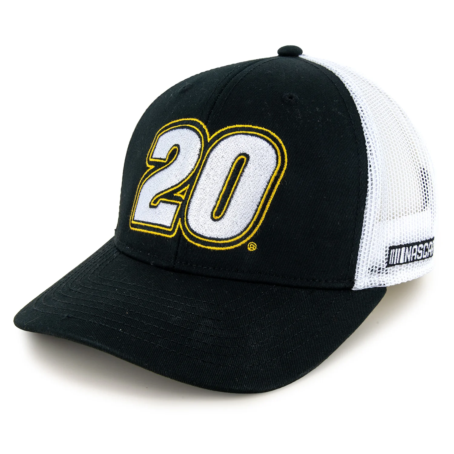 Christopher Bell 2026 Big Number #20 Mesh NASCAR The Game Hat Exclusive Black/White