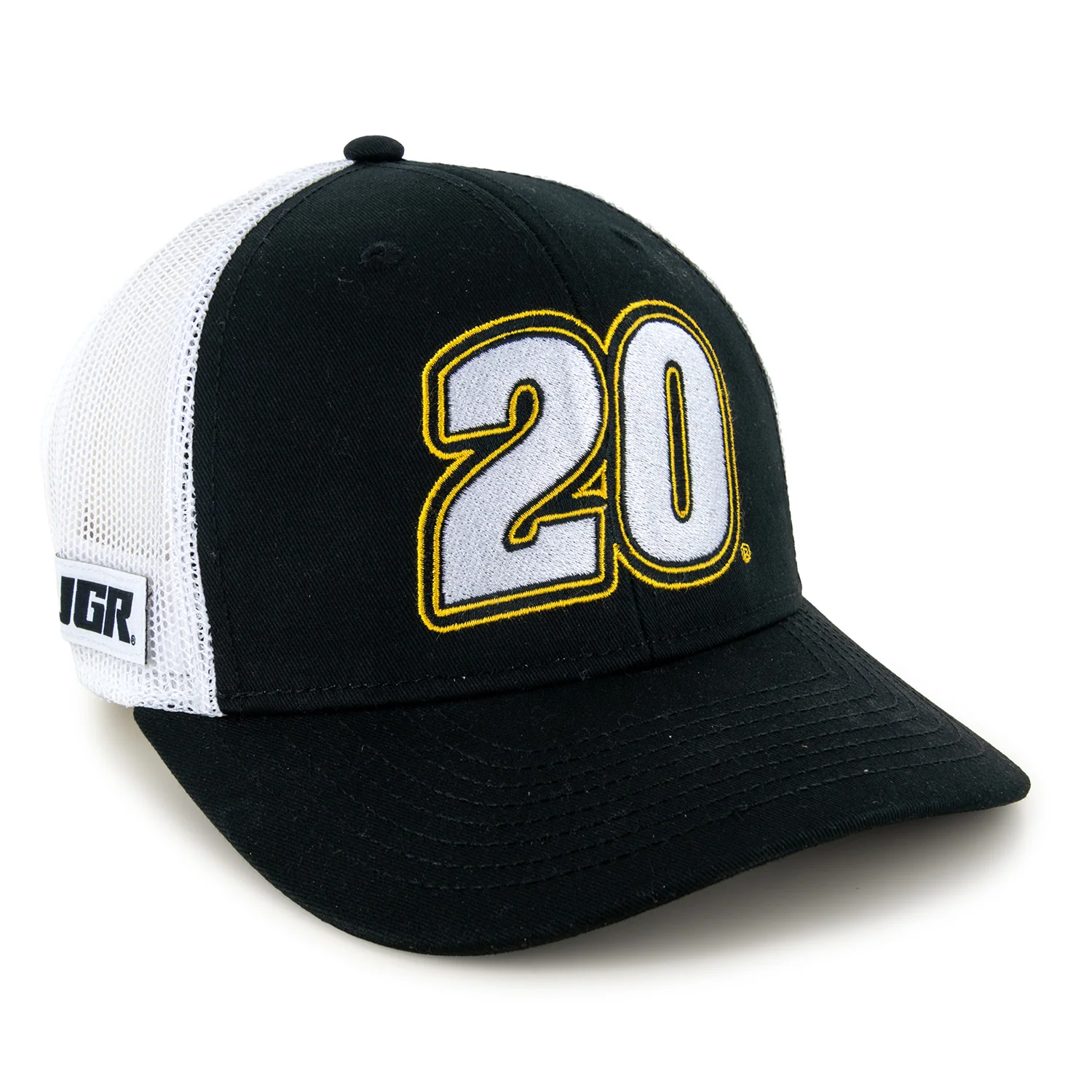 Christopher Bell 2026 Big Number #20 Mesh NASCAR The Game Hat Exclusive Black/White - Image 3