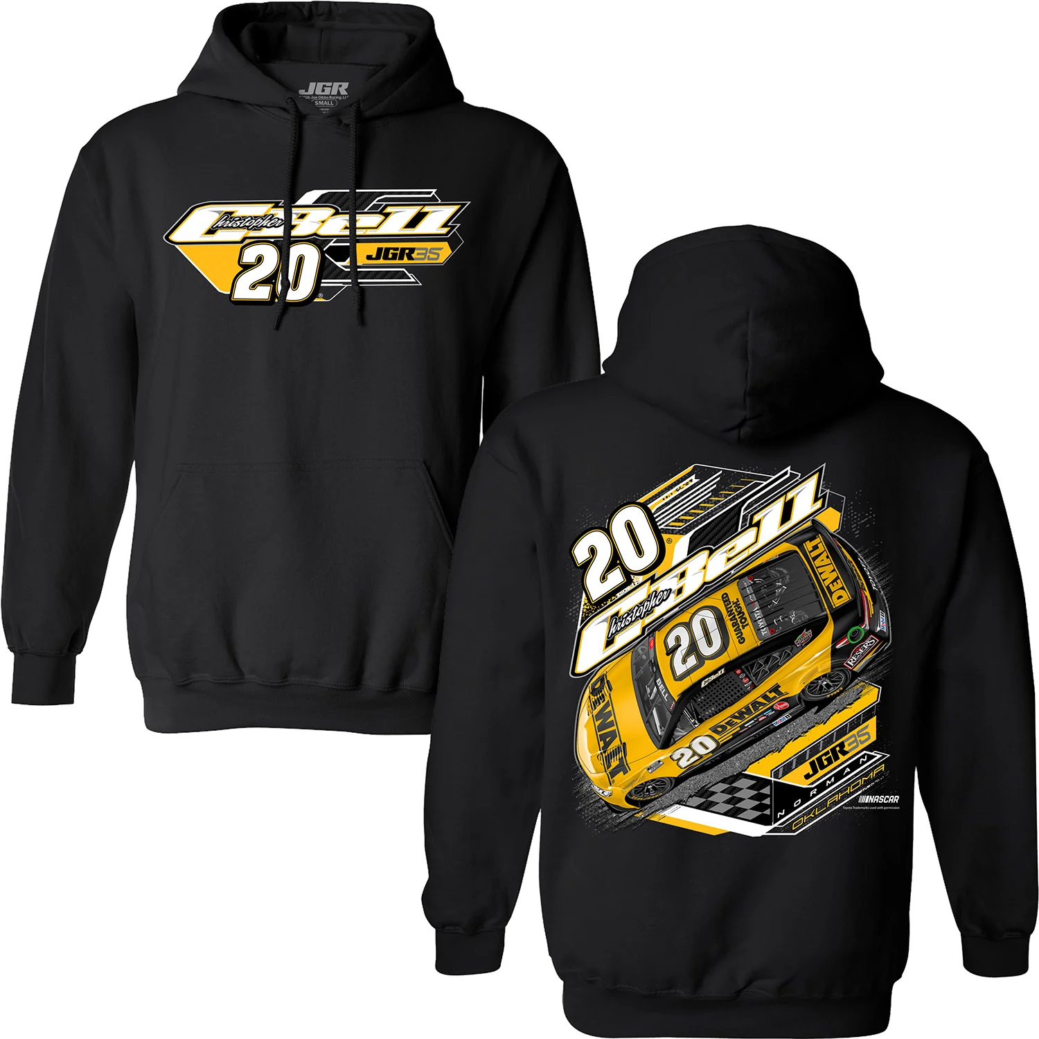 Christopher Bell 2026 DeWalt Black 2-Spot Classic Ink Hoodie