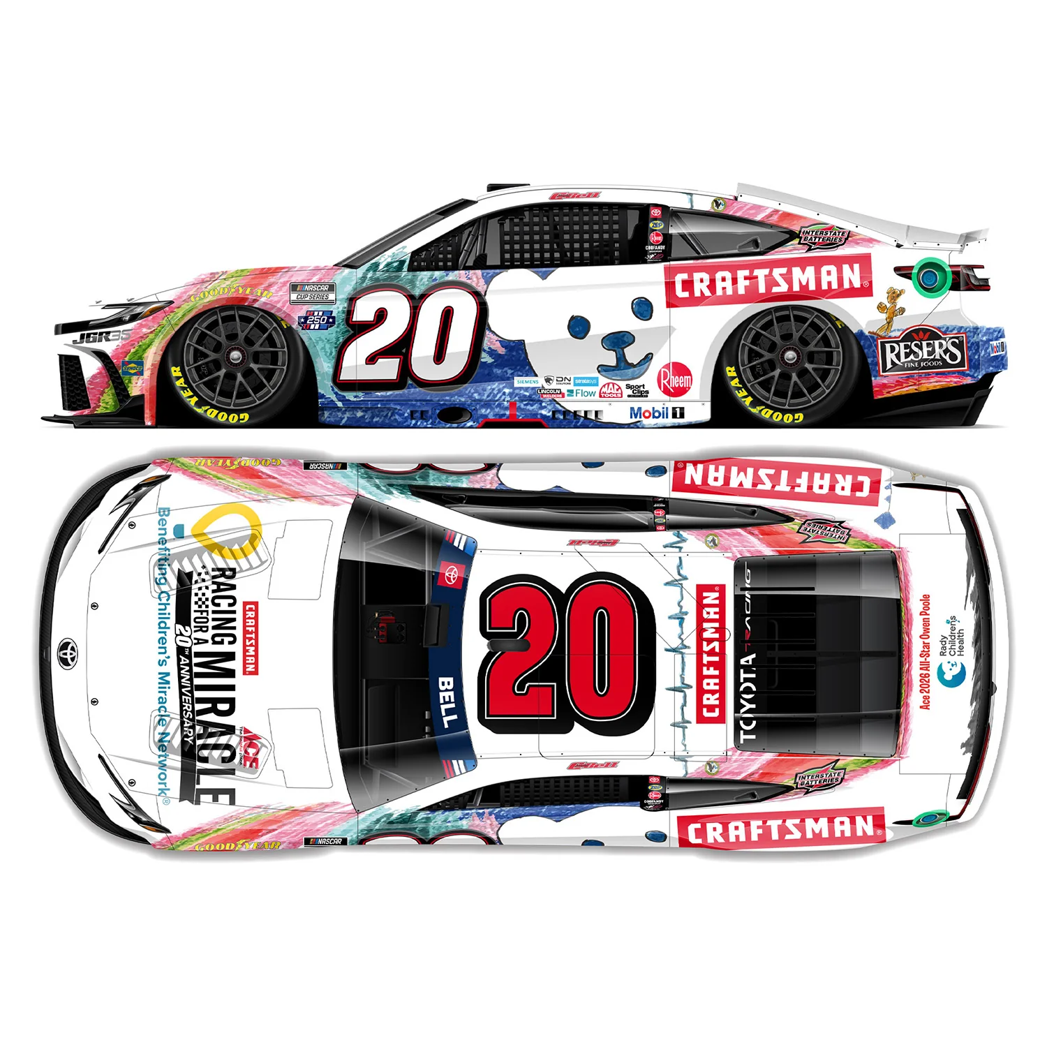 Christopher Bell Craftsman Racing For A Miracle 1:64 2026 Diecast Car Preorder - Currently Projected January