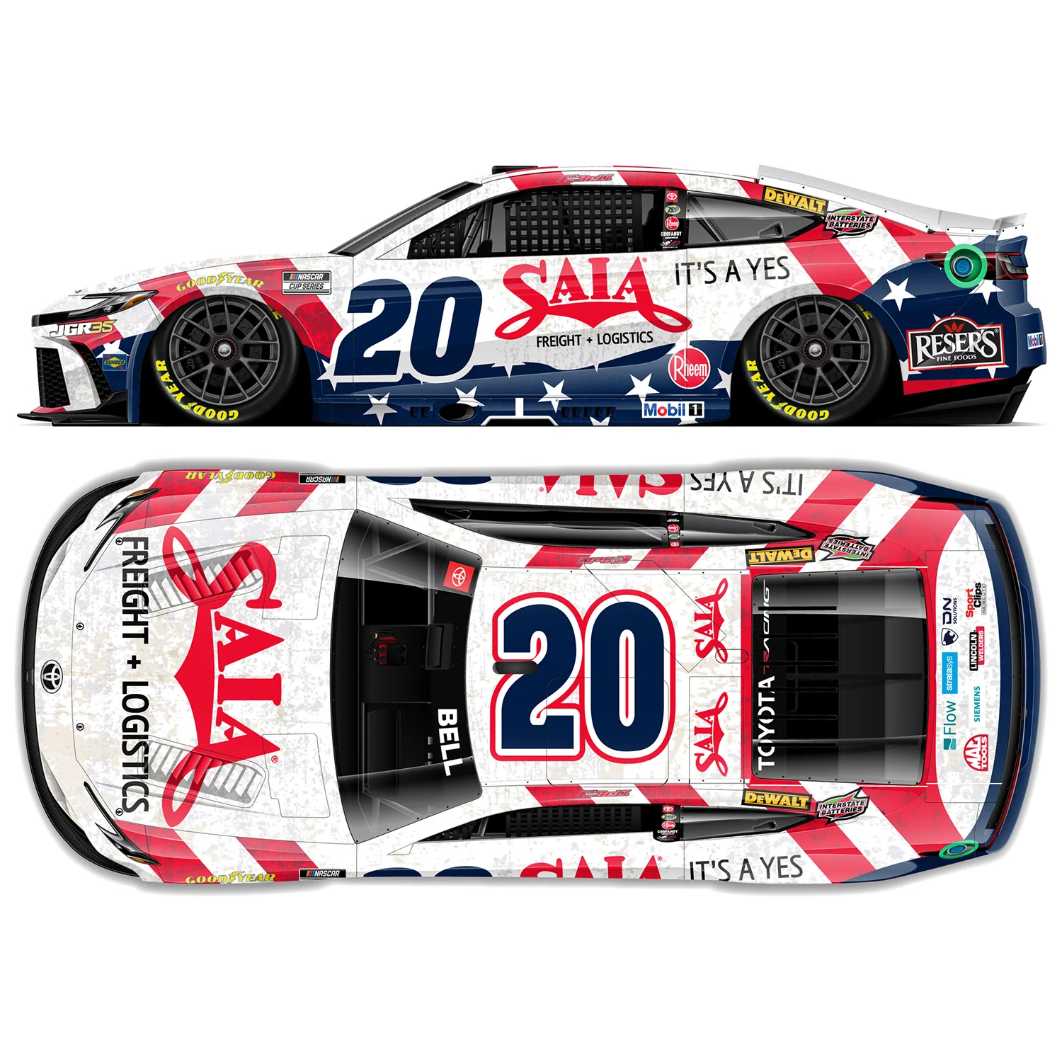 Christopher Bell SAIA Patriotic 1:64 2026 Diecast Car Preorder - Currently Projected February