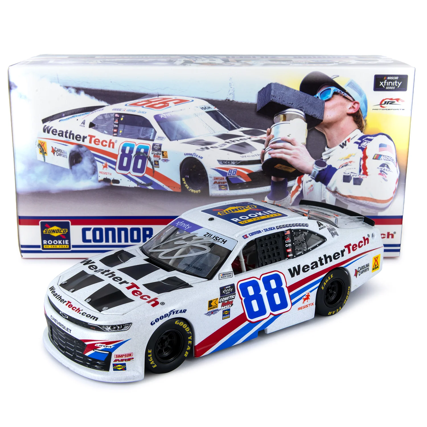 Connor Zilisch Autographed Xfinity Series Rookie of the Year 1:24 Galaxy Color 2025 Diecast Car