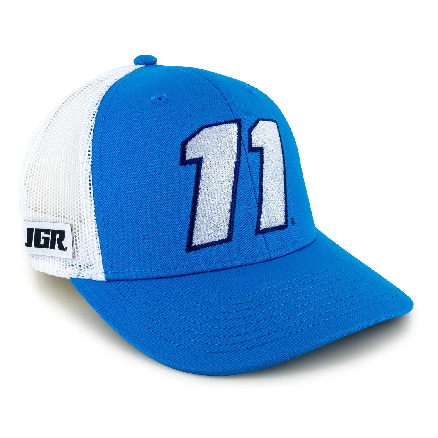 Denny Hamlin 2026 Big Number #11 Mesh NASCAR The Game Hat Exclusive Blue/White - Image 3