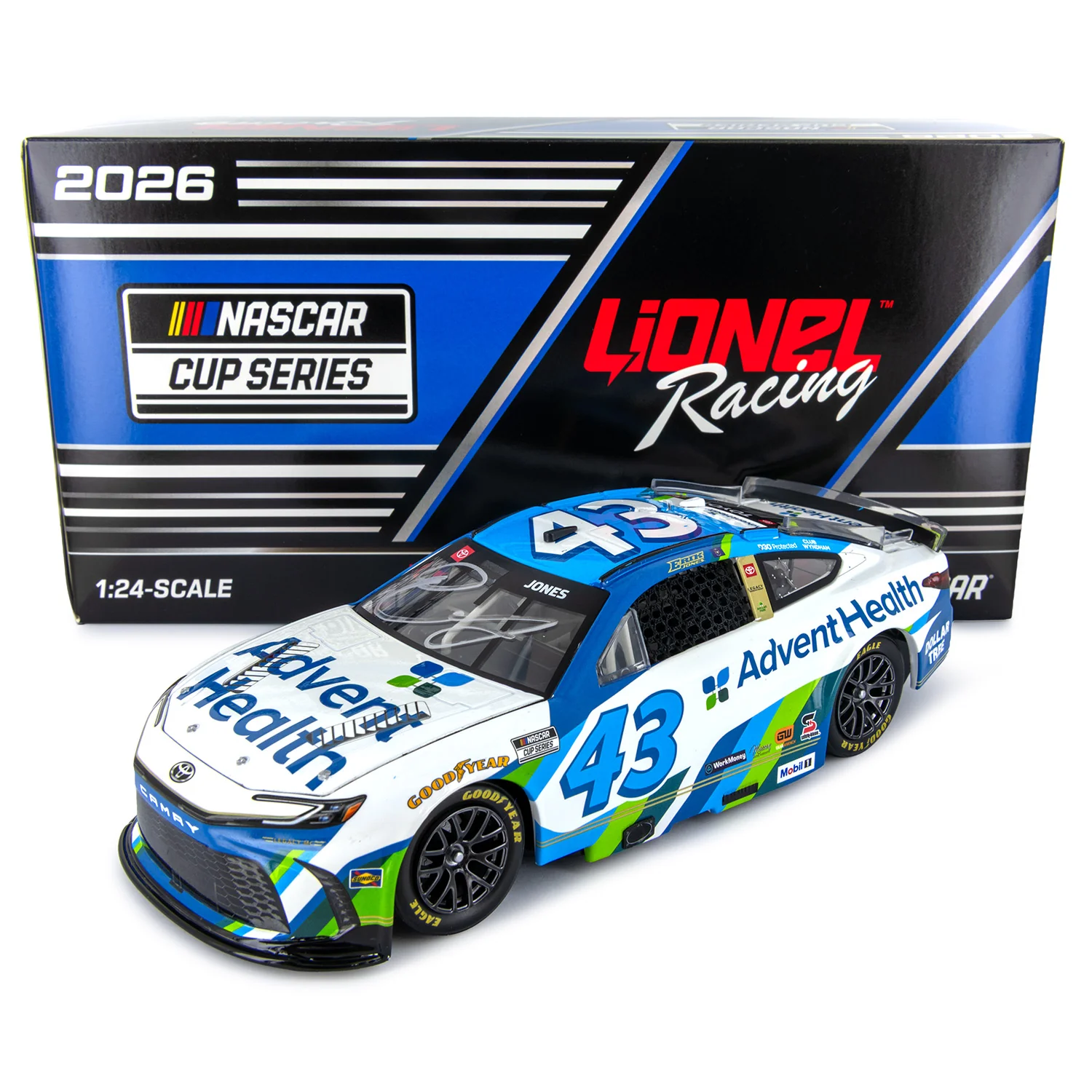 Erik Jones Autographed Advent Health 1:24 Standard 2026 Diecast Car