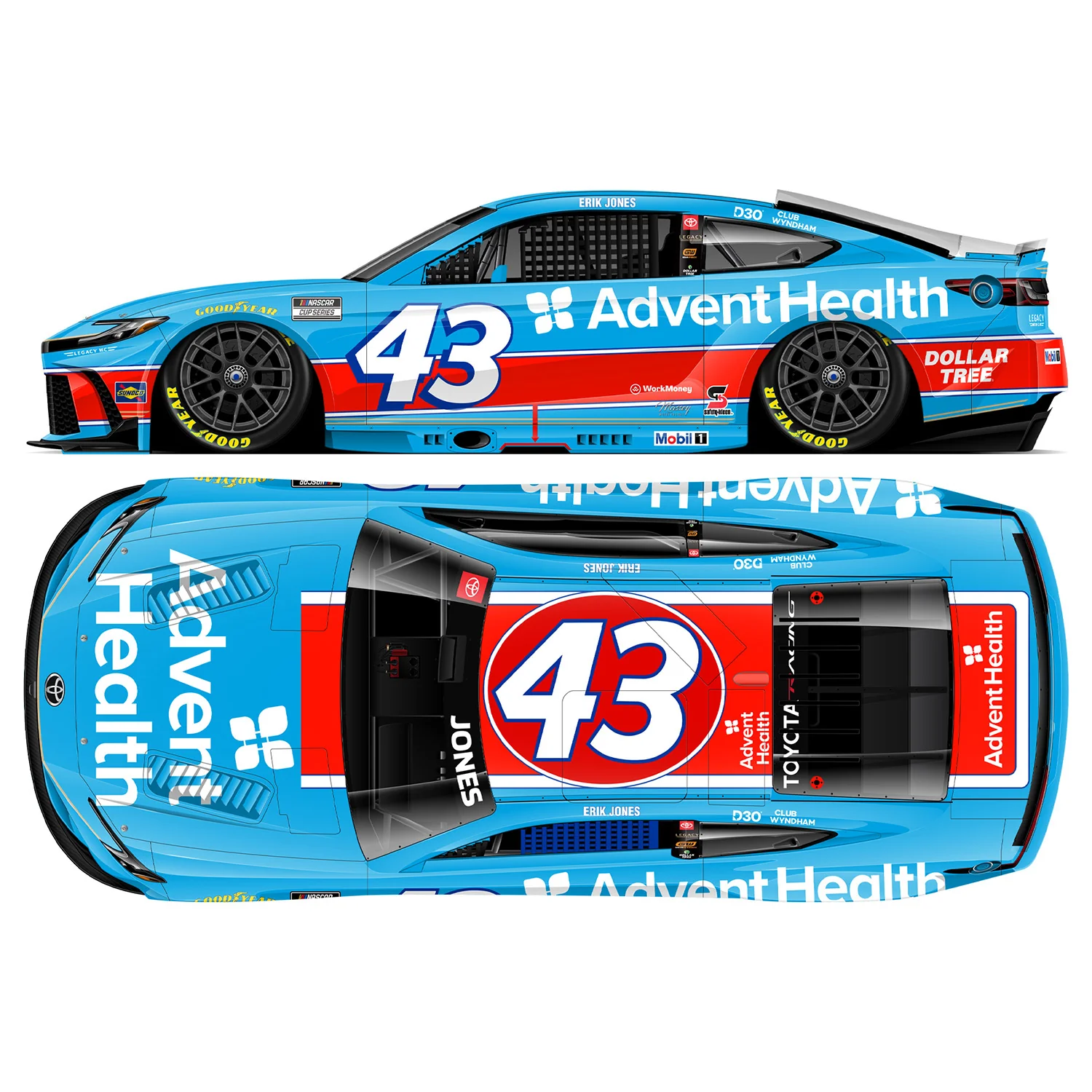 Erik Jones Darlington Throwback to 1994 Wally Dallenbach 1:24 Standard 2026 Diecast Preorder - Currently Projected October - Image 2