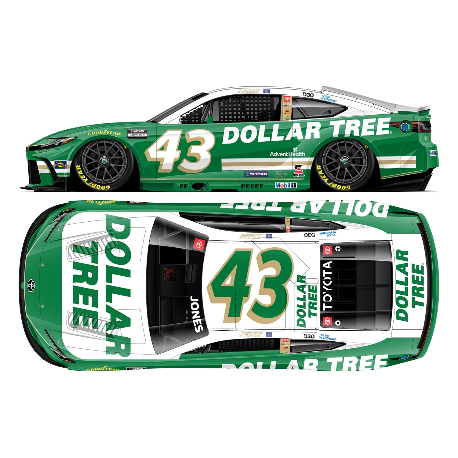 Erik Jones Dollar Tree 1:64 2026 Diecast Car Preorder - Currently Projected October - Image 2