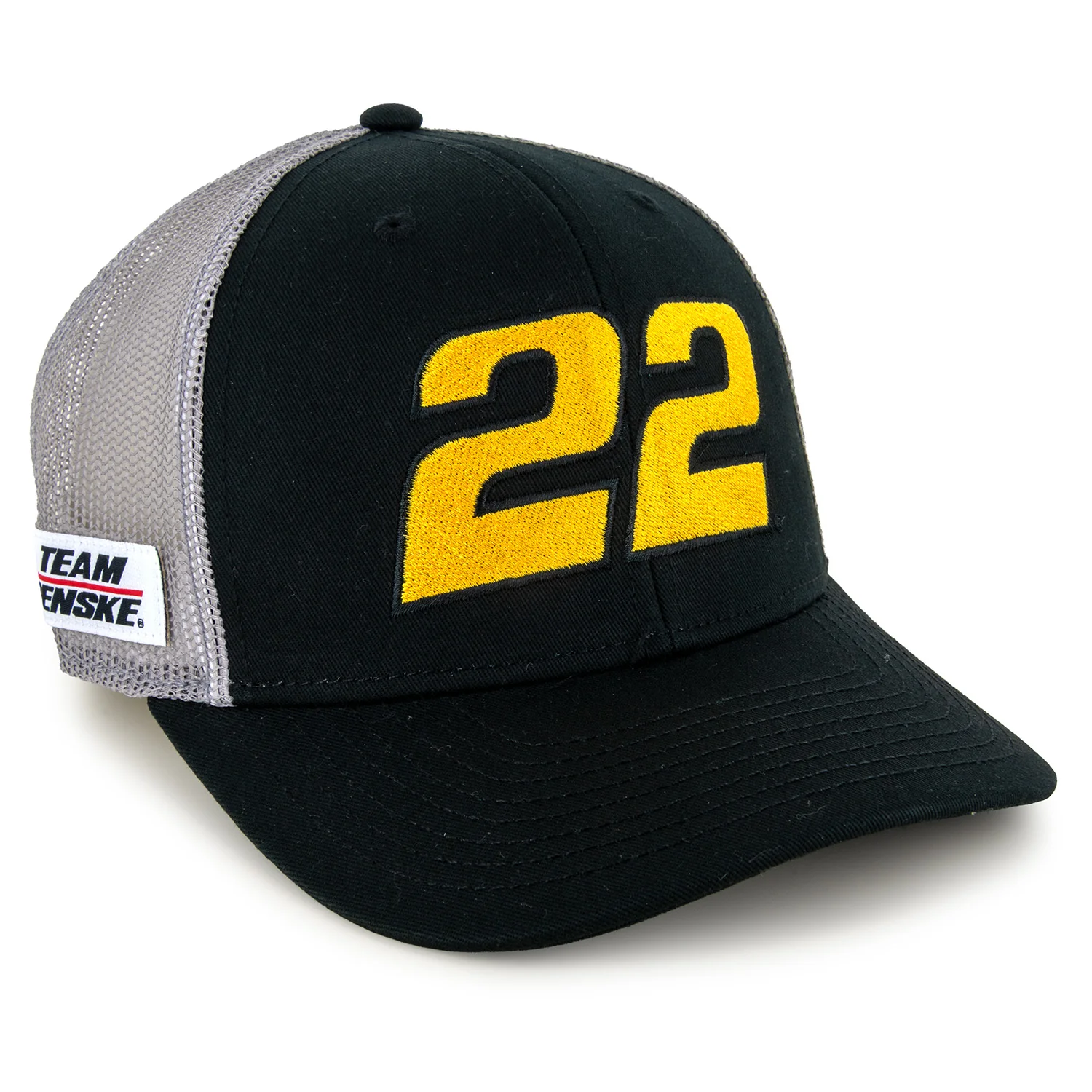 Joey Logano 2026 Big Number #22 Mesh NASCAR The Game Hat Exclusive Black/Gray - Image 3