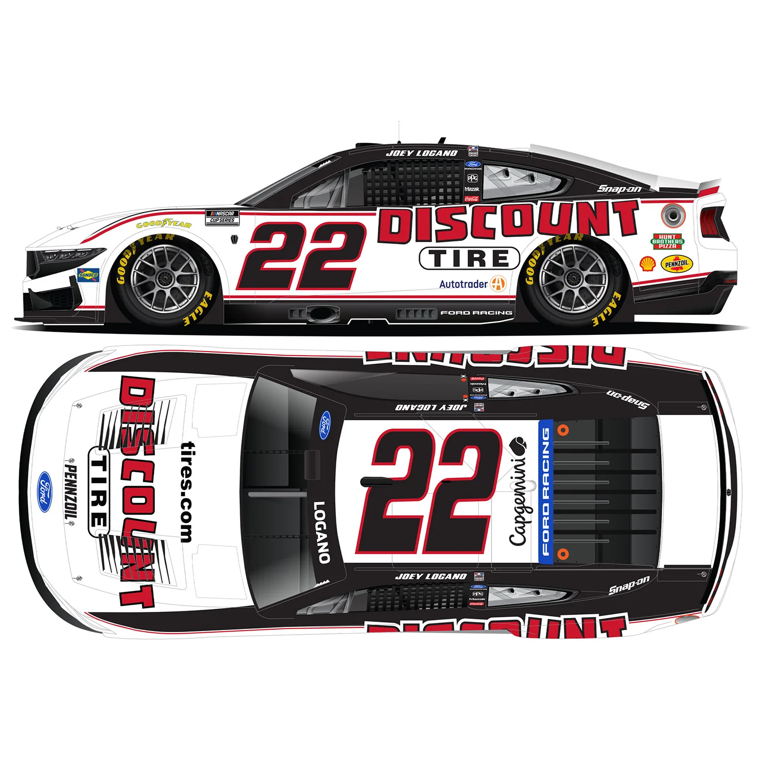 Joey Logano Discount Tire 1:24 Standard 2026 Diecast Car Preorder - Currently Projected September - Image 2