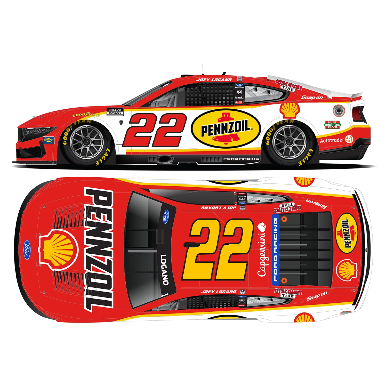 Joey Logano Special Shell-Pennzoil 1:24 Color Chrome 2026 Diecast Car Preorder - Currently Projected October - Image 2