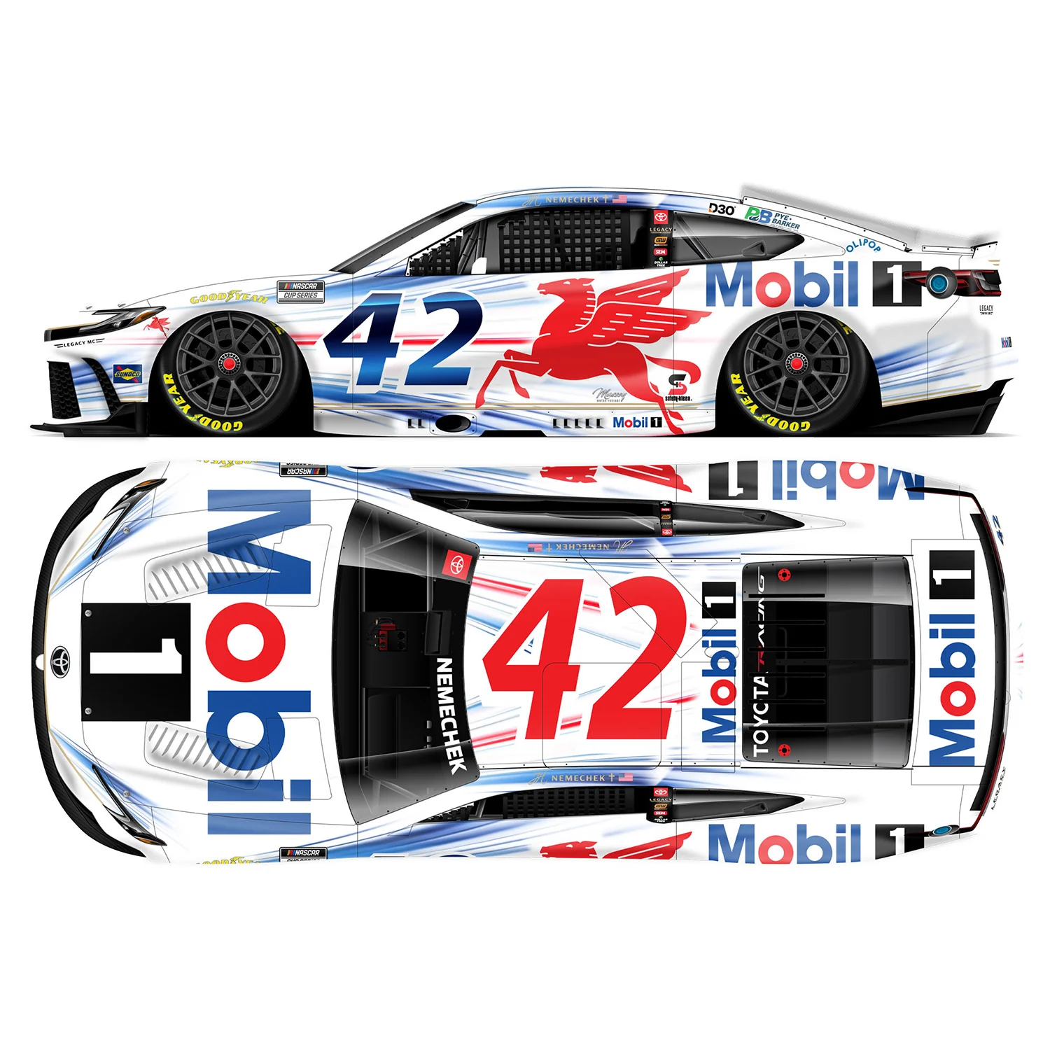 John Hunter Nemechek Mobil 1 1:64 2026 Diecast Car Preorder - Currently Projected November - Image 2