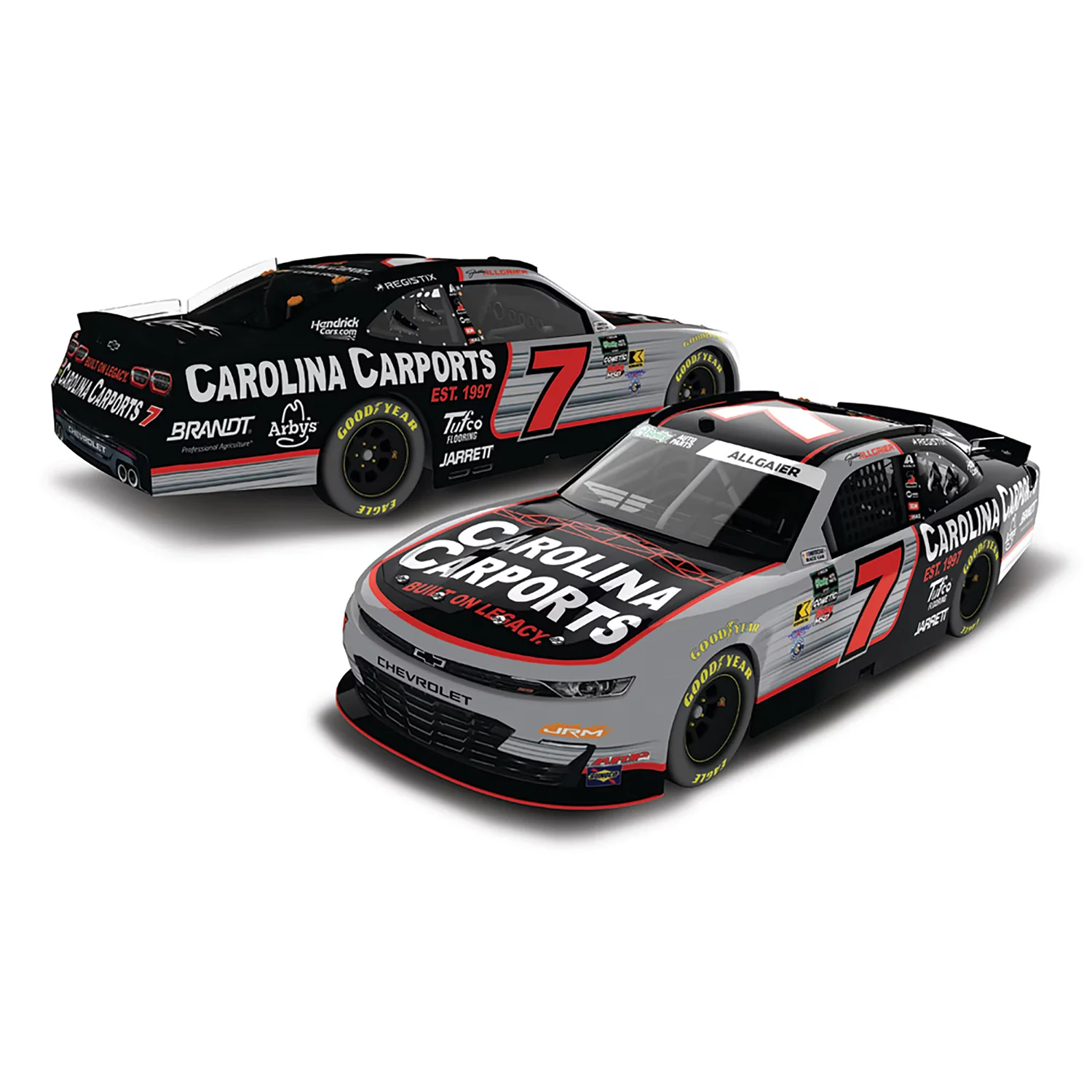 Justin Allgaier Carolina Carports 1:24 Standard 2026 Diecast Car Preorder - Currently Projected July