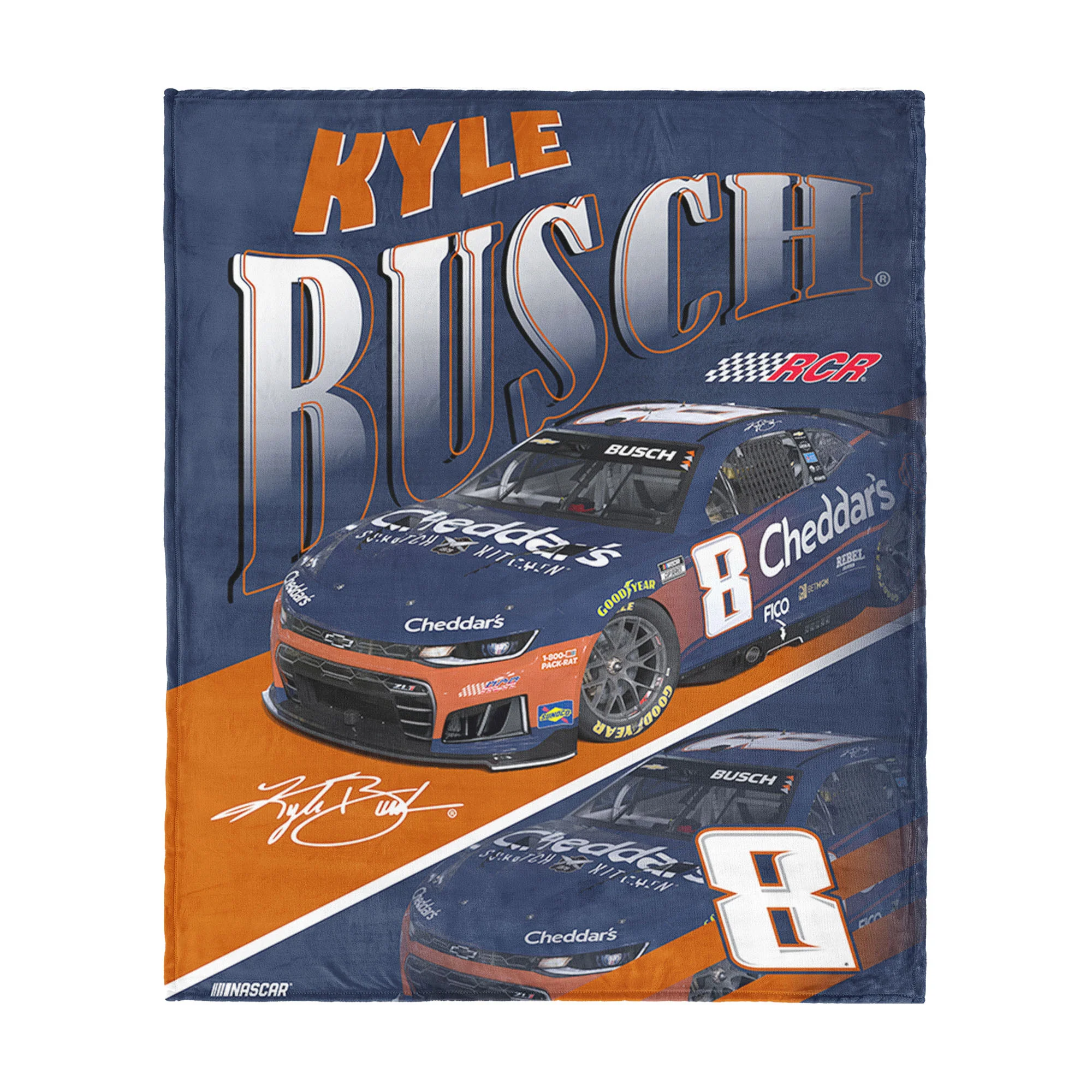 Kyle Busch 2026 Cheddar's 46x60 Silk Touch Northwest Blanket Throw Preorder - Ships Next Week - Image 2