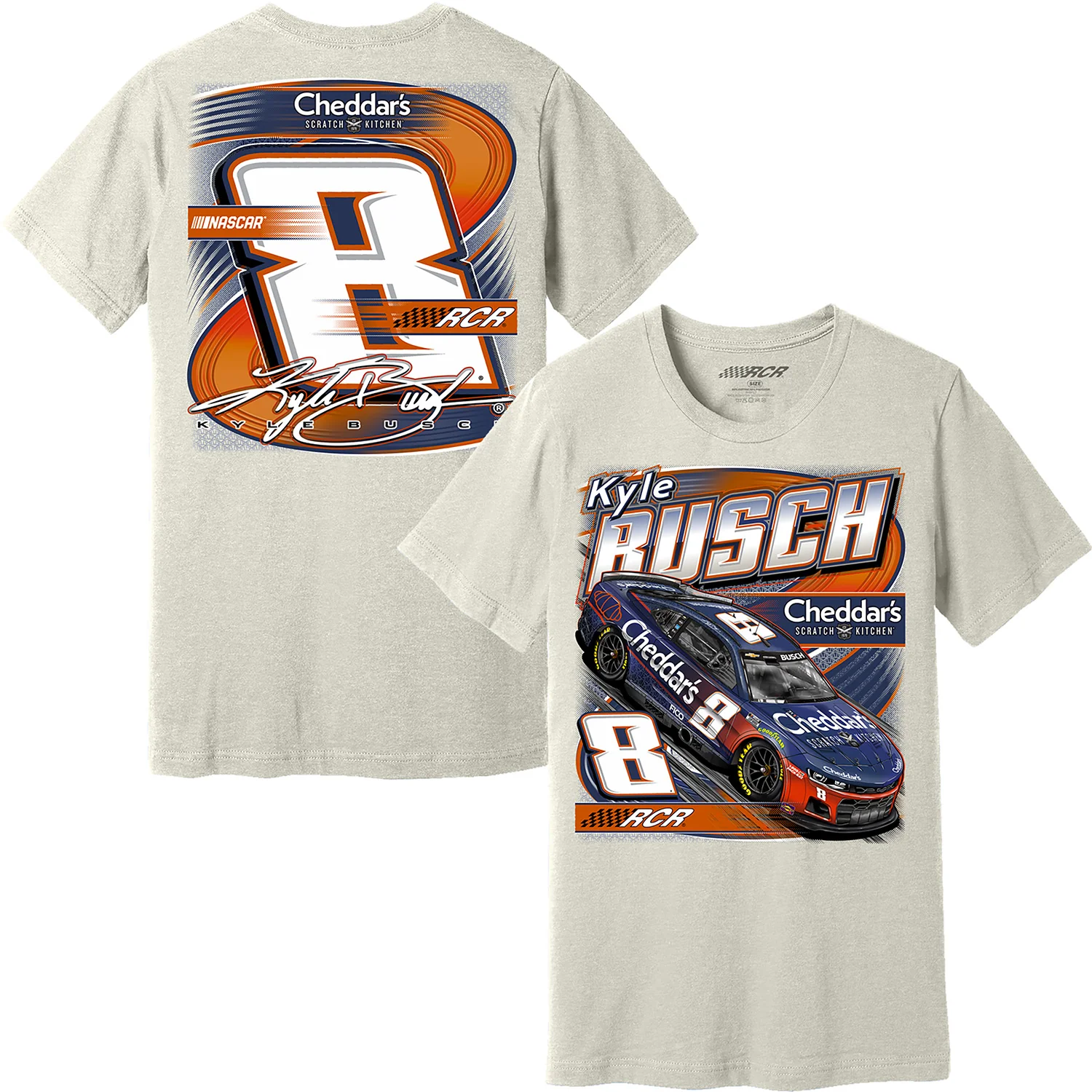 Kyle Busch 2026 Cheddar's Flash 2-Spot Classic Ink T-Shirt