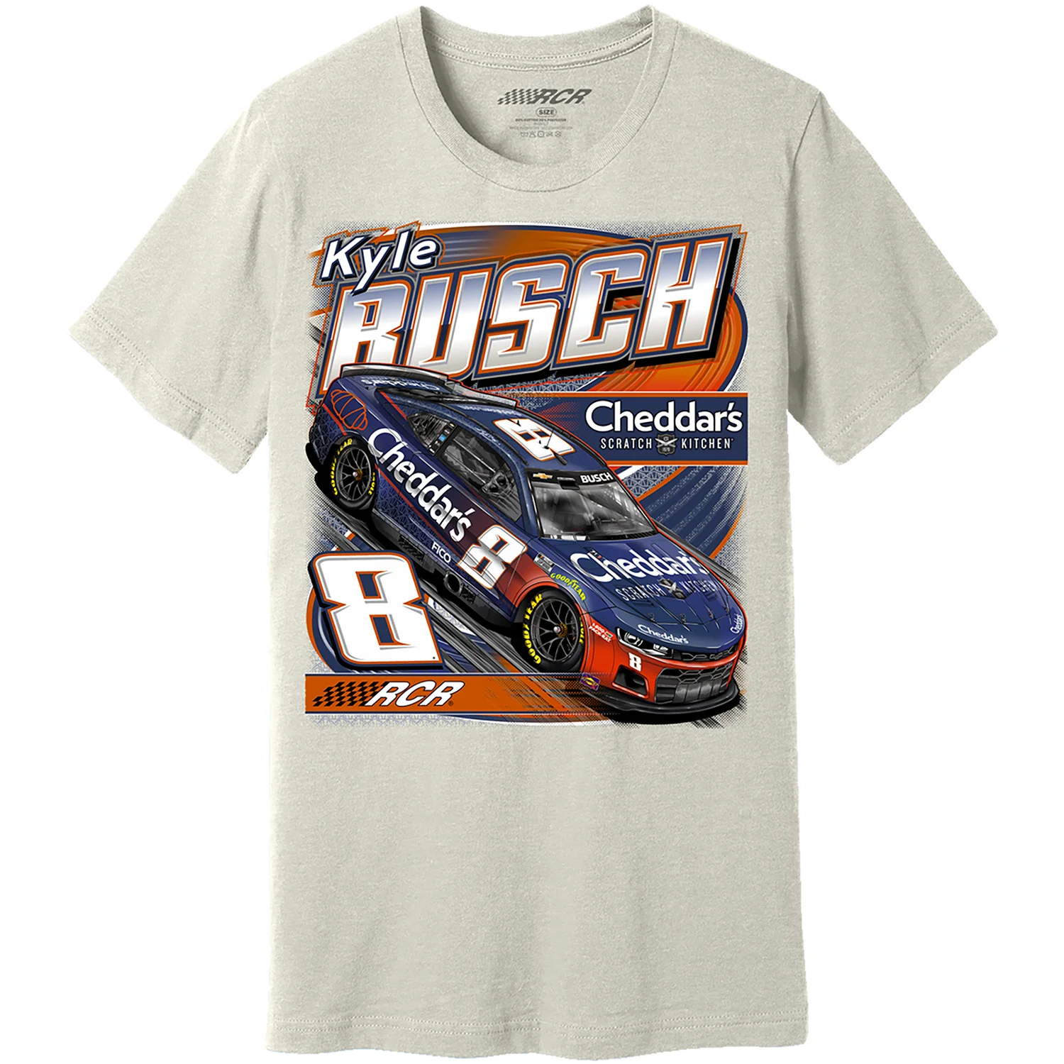 Kyle Busch 2026 Cheddar's Flash 2-Spot Classic Ink T-Shirt - Image 2