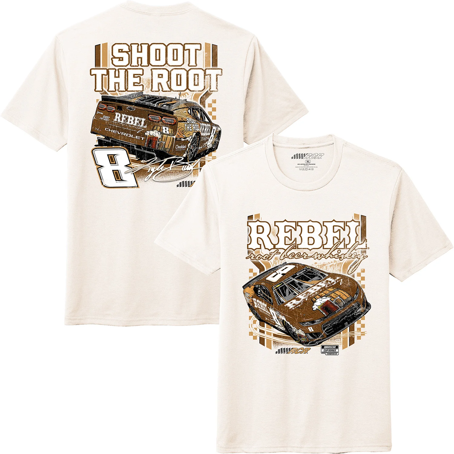 Kyle Busch 2026 Rebel Root Beer Bourbon 2-Spot Classic Ink T-Shirt