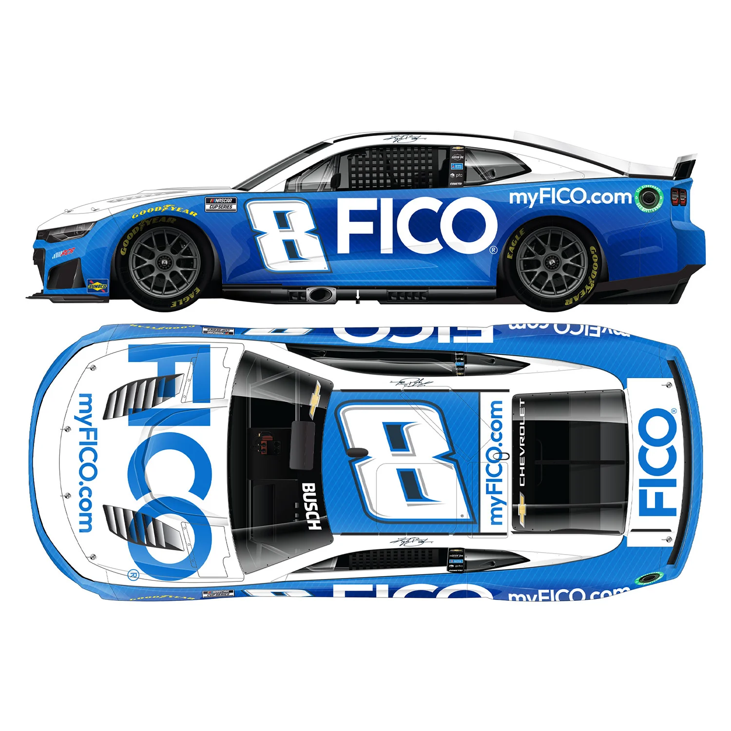 Kyle Busch ELITE FICO 1:24 2026 Diecast Car Preorder - Currently Projected October - Image 2
