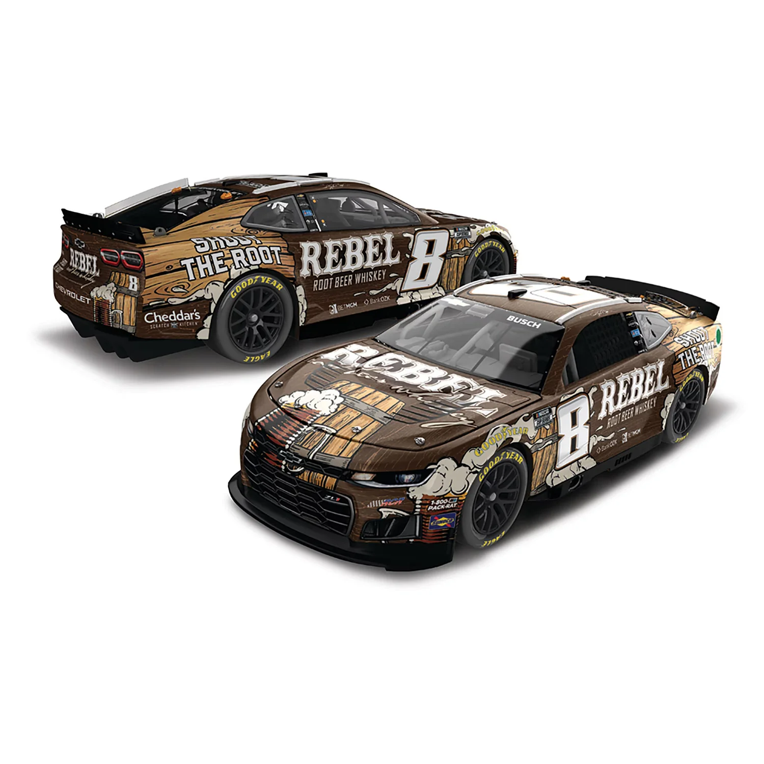 Kyle Busch ELITE Rebel Root Beer Whiskey 1:24 2026 Diecast Car Preorder - Currently Projected September
