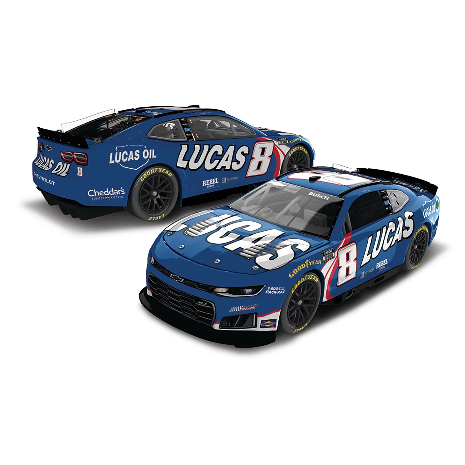 Kyle Busch Lucas Oil 1:24 Color Chrome 2026 Diecast Car Preorder - Currently Projected September