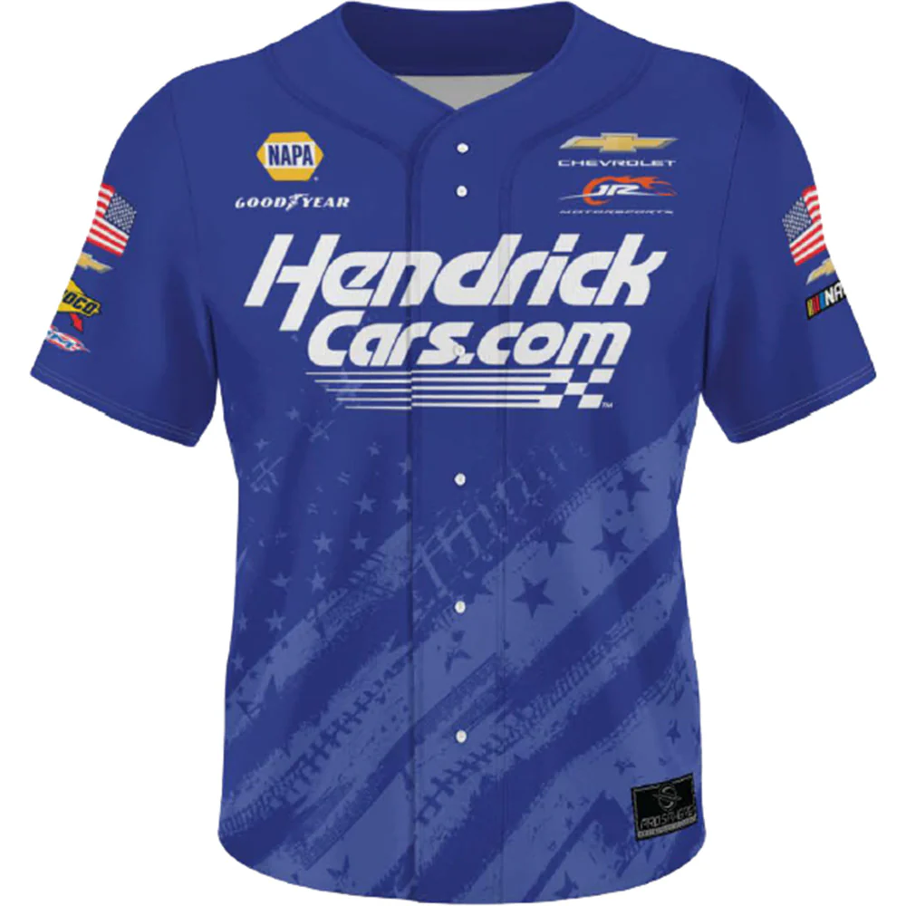 Rajah Caruth 2026 Patriotic JR Motorsports Official Pit Crew ProSphere Baseball Jersey - Image 2