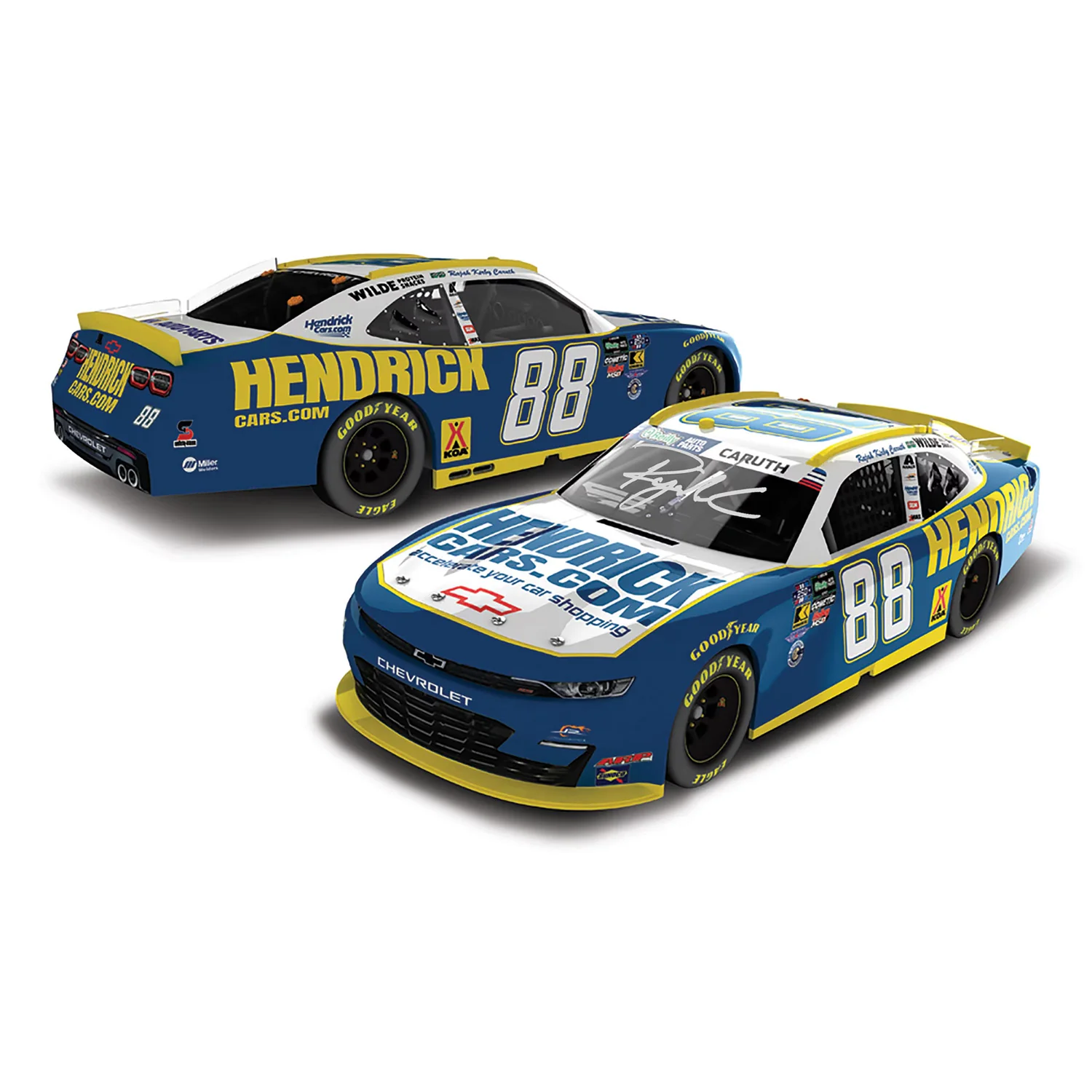 Rajah Caruth Autographed HendrickCars San Diego JRM Navy 2006 Throwback 1:24 Standard 2026 Diecast Car Preorder - Currently Projected December