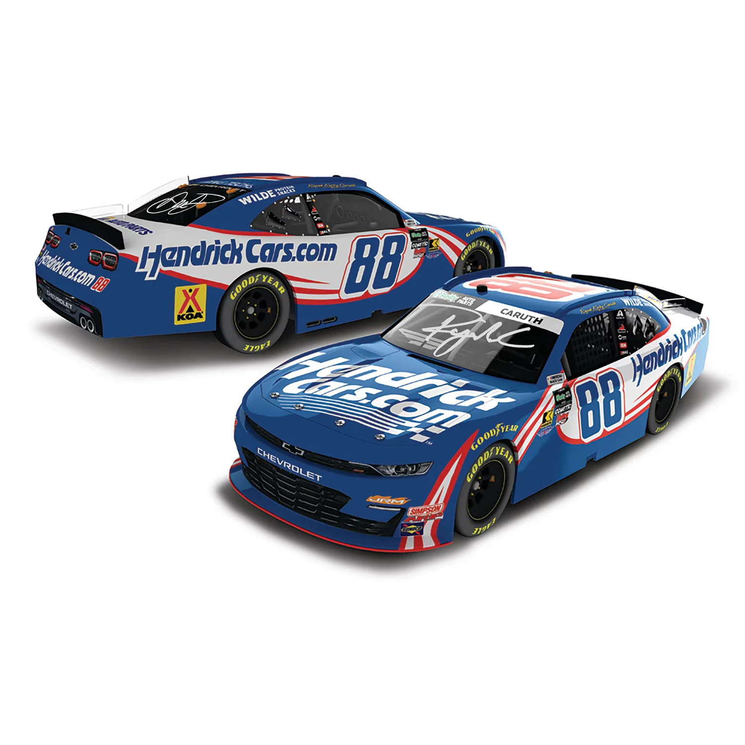 Rajah Caruth / Dale Earnhardt Jr Dual Autographed HendrickCars 1:24 Standard 2026 Diecast Car Preorder - Currently Projected October