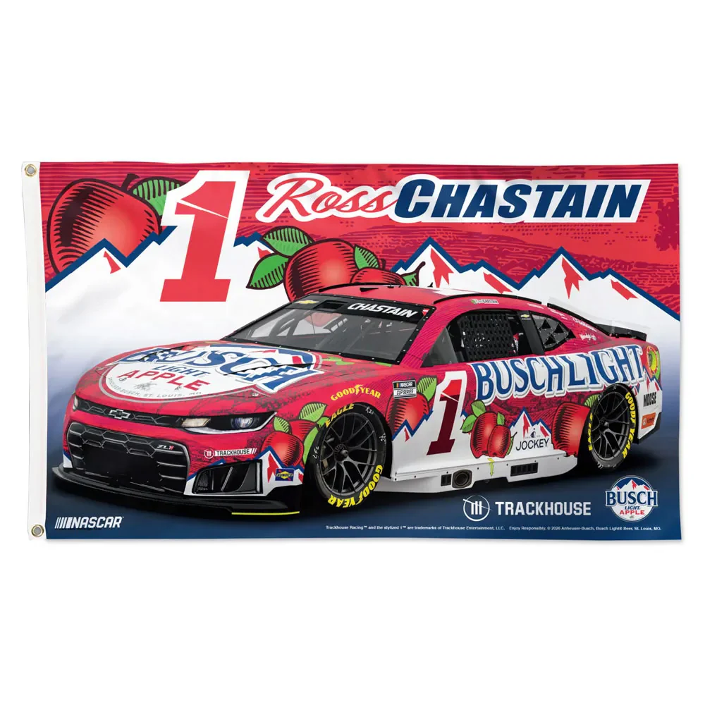 Ross Chastain 2026 Busch Light Apple Car 3x5 Flag