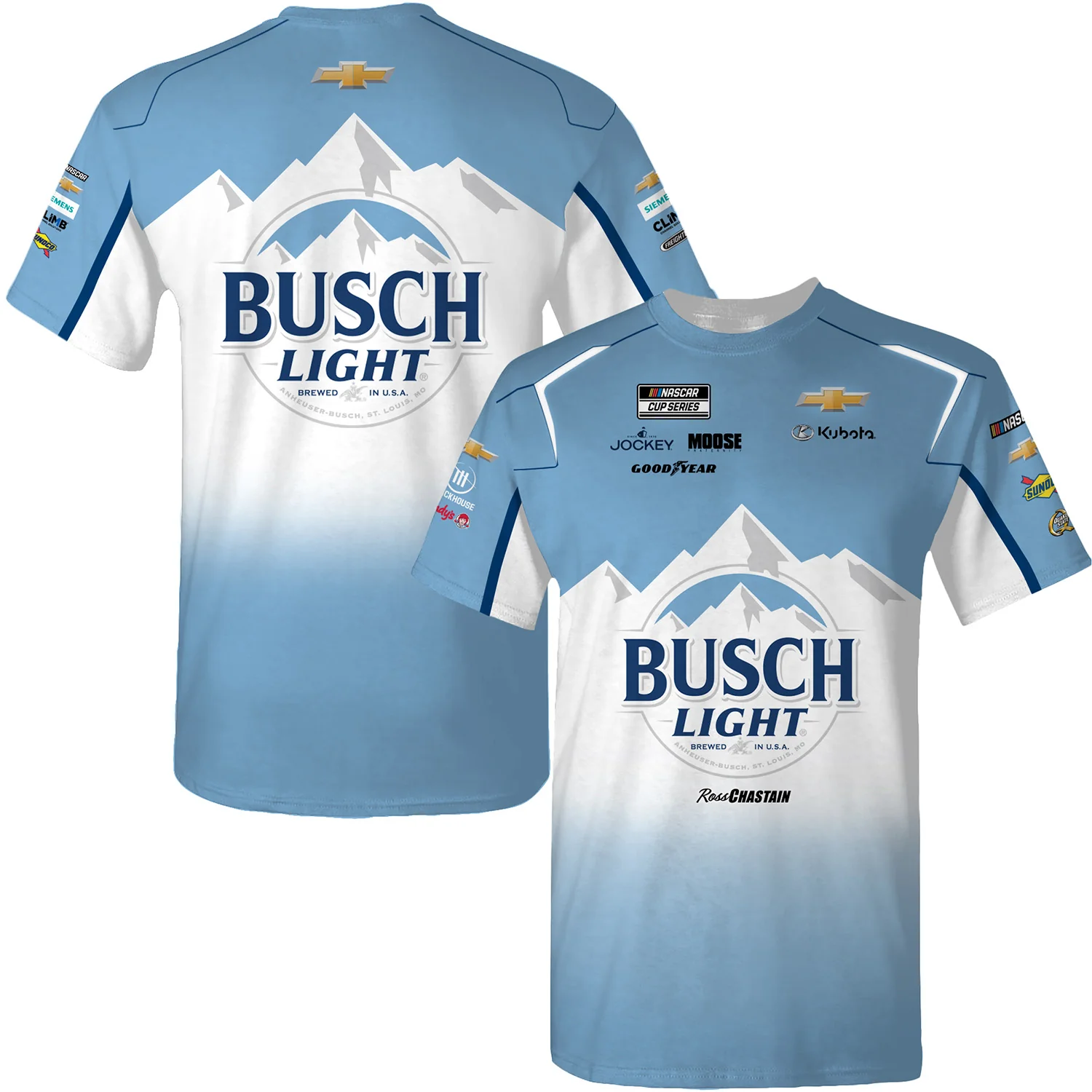 Ross Chastain Busch Light Sublimated Uniform Pit Crew T-Shirt