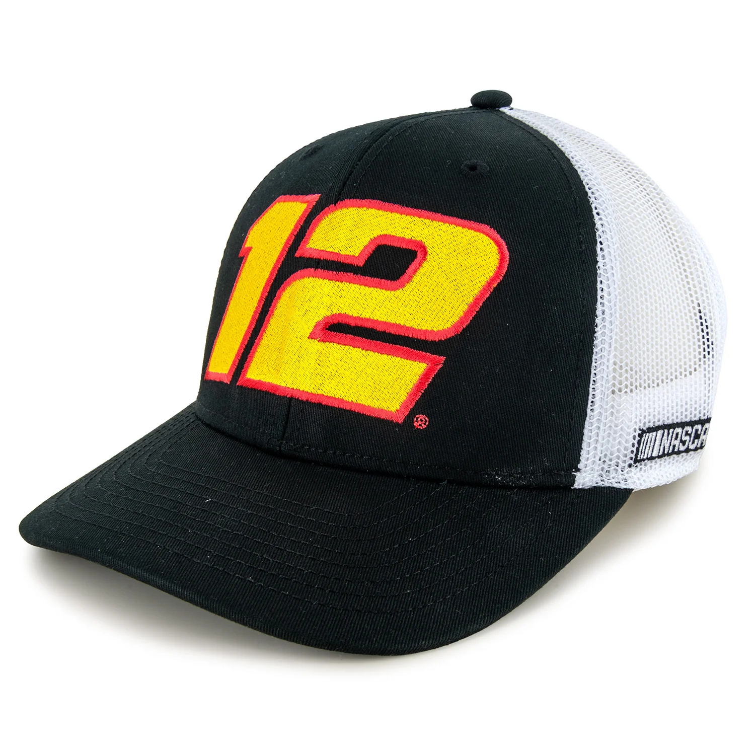 Ryan Blaney 2026 Big Number #12 Mesh NASCAR The Game Hat Exclusive Black/White