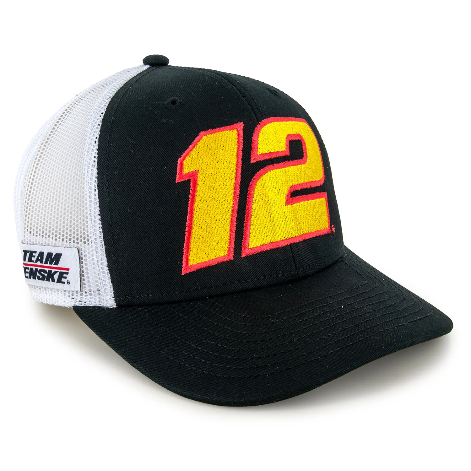 Ryan Blaney 2026 Big Number #12 Mesh NASCAR The Game Hat Exclusive Black/White - Image 3
