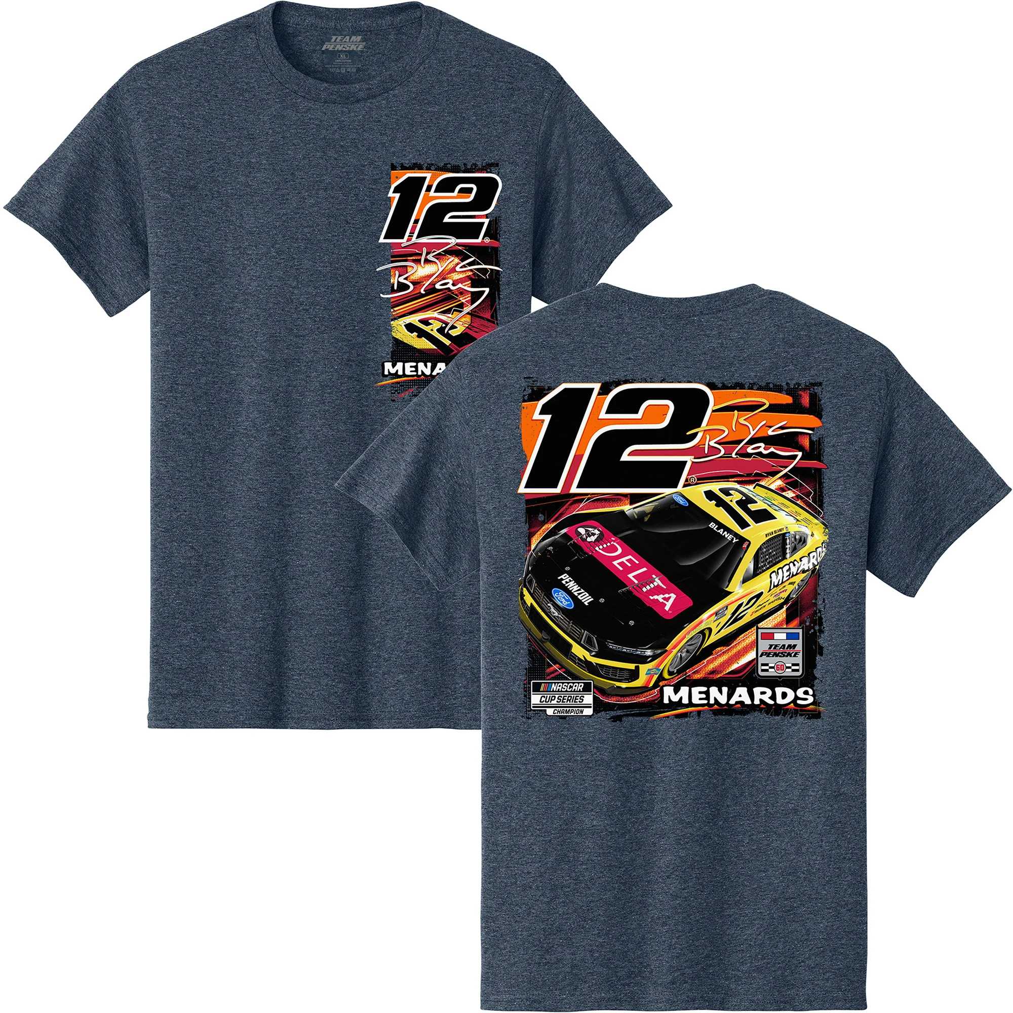 Ryan Blaney 2026 Menards Navy 2-Spot T-Shirt Blue