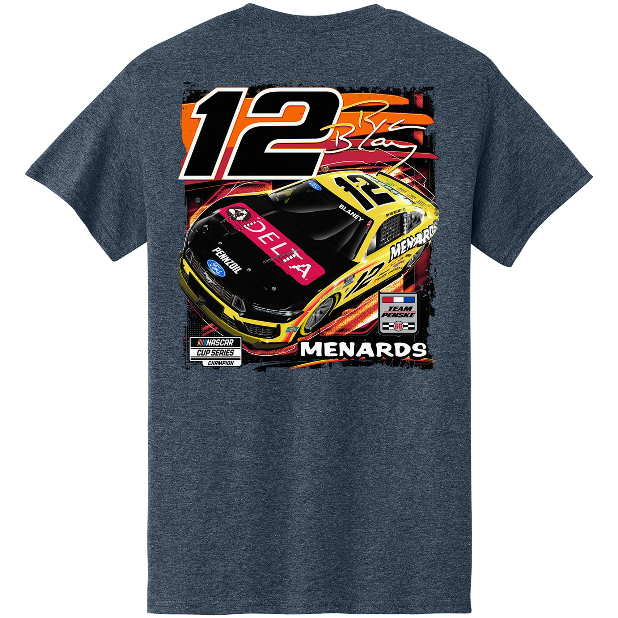 Ryan Blaney 2026 Menards Navy 2-Spot T-Shirt Blue - Image 3