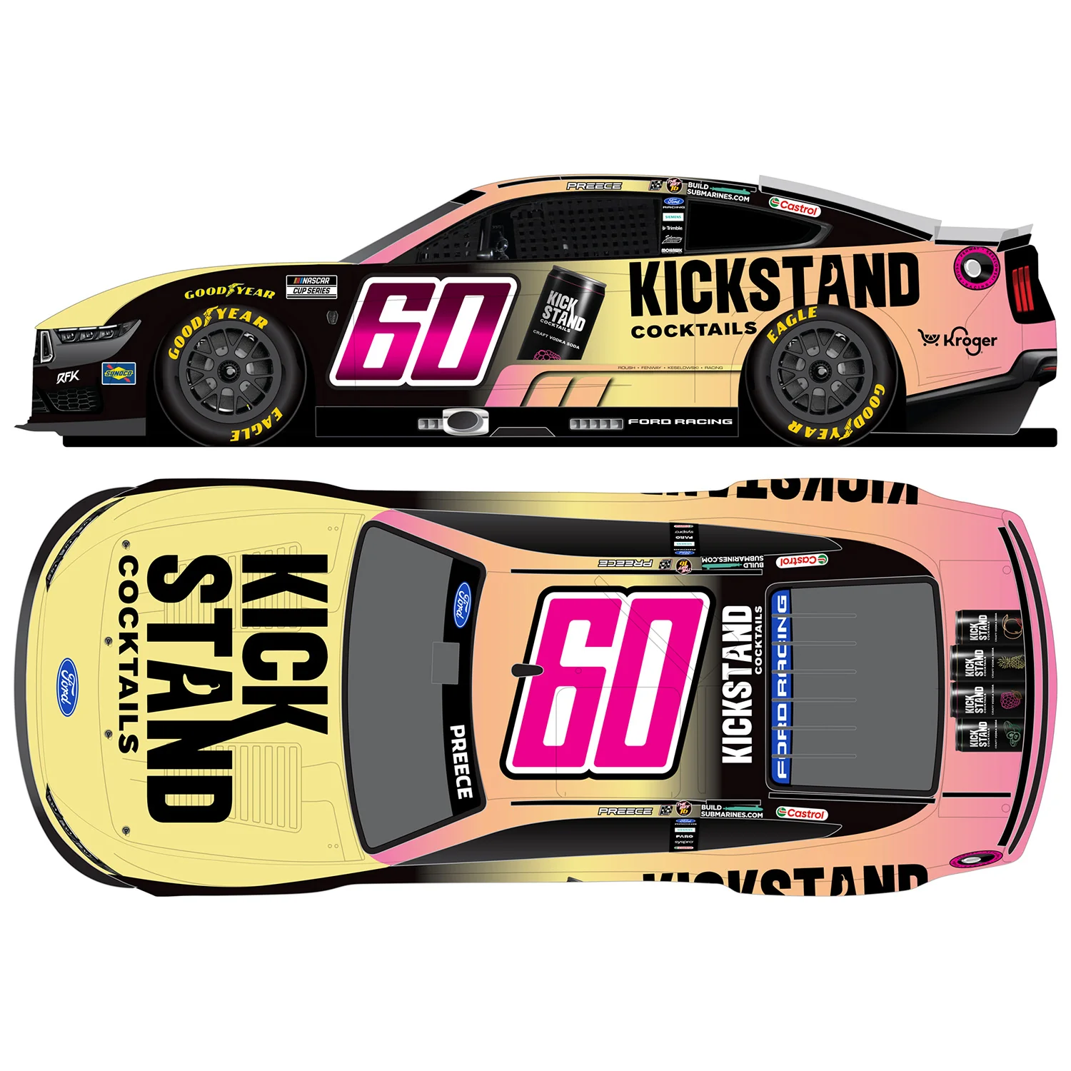Ryan Preece Kickstand Cocktails 1:64 2026 Diecast Car Preorder - Currently Projected November - Image 2