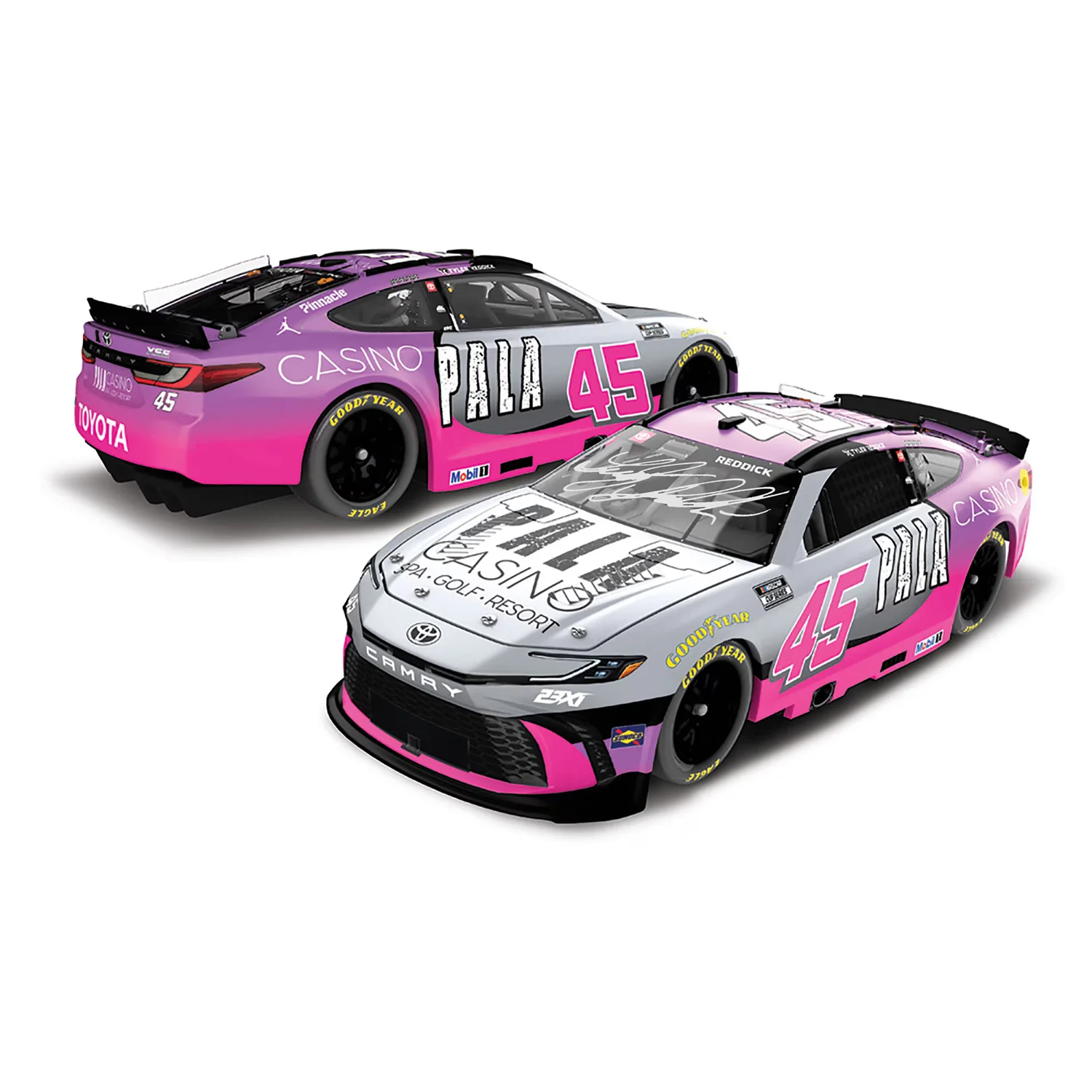 Tyler Reddick Autographed Pala Casino 1:24 Standard 2026 Diecast Car Preorder - Currently Projected September