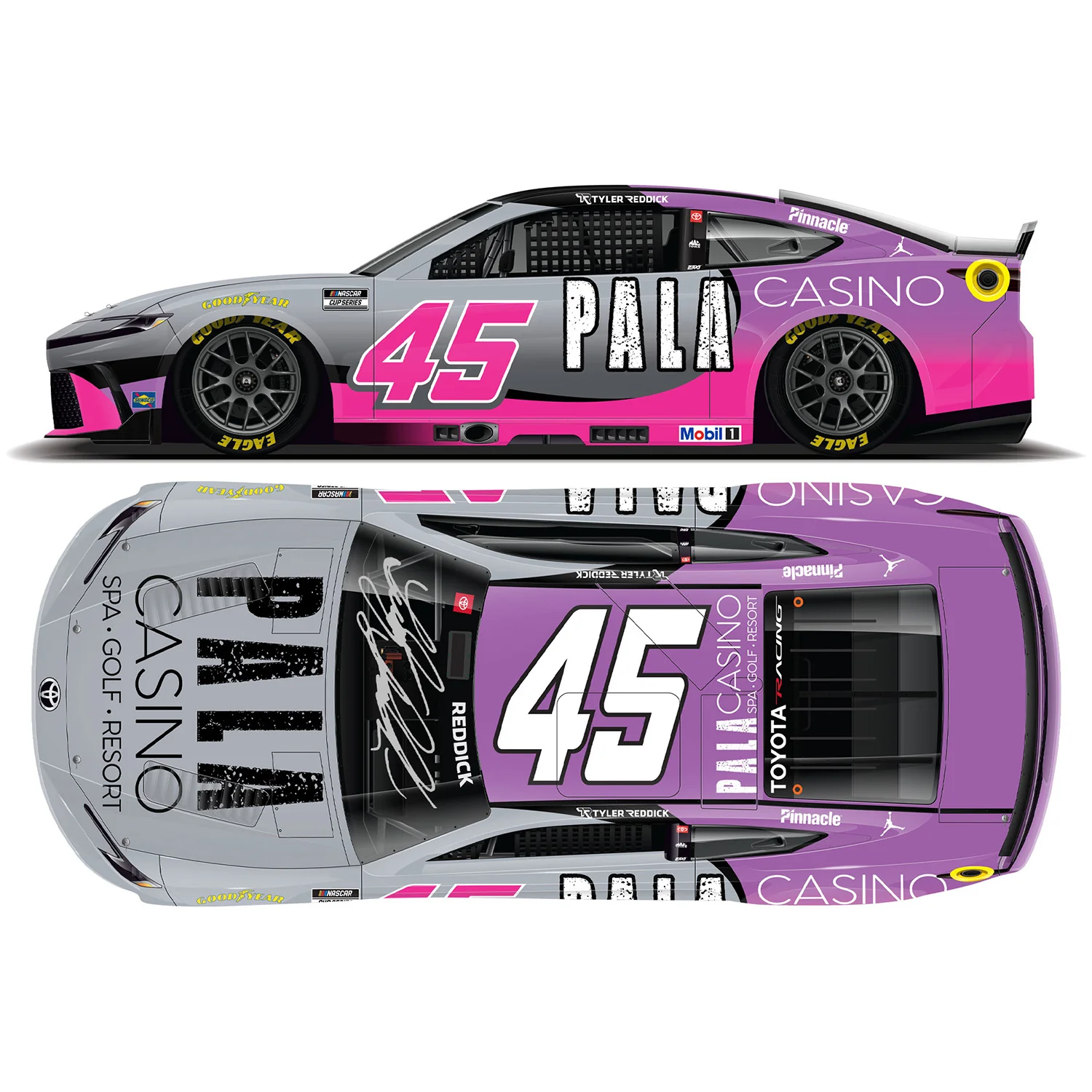 Tyler Reddick Autographed Pala Casino 1:24 Standard 2026 Diecast Car Preorder - Currently Projected September - Image 2