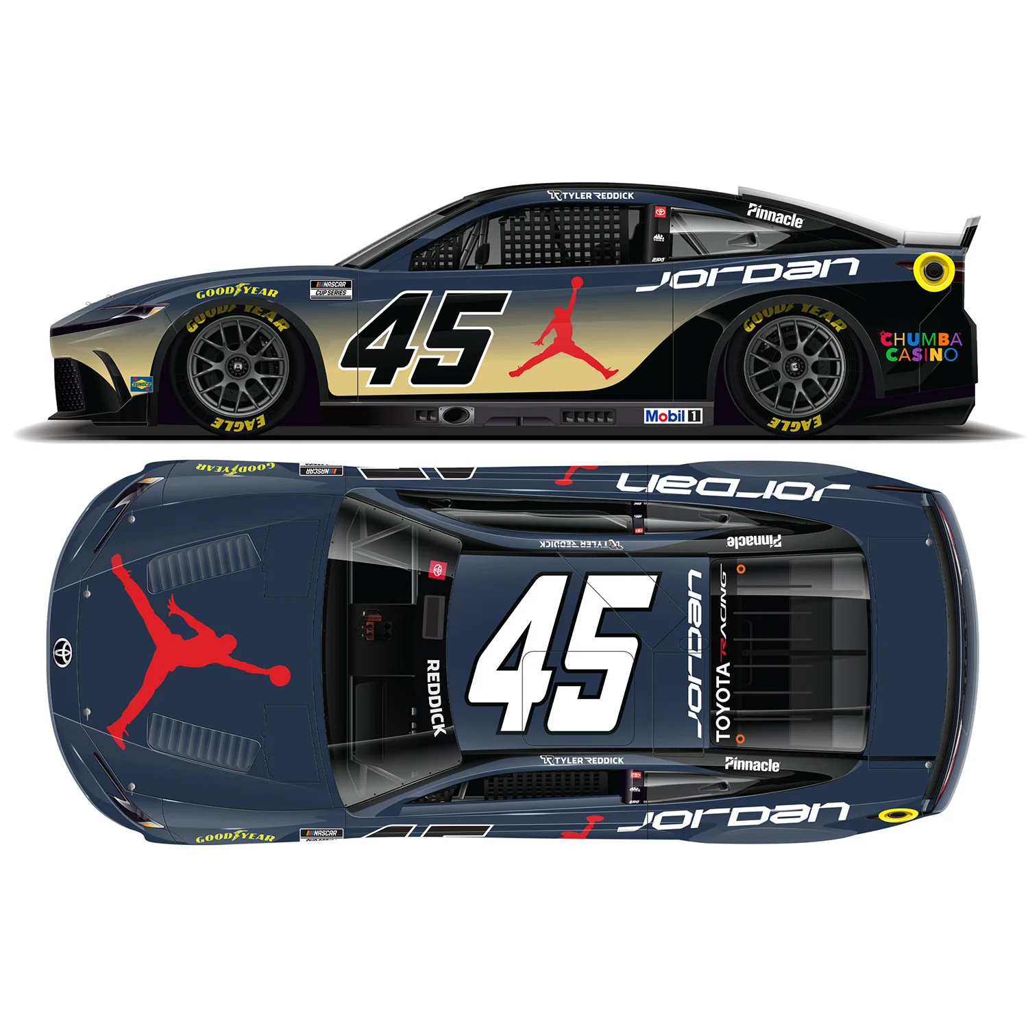 Tyler Reddick Jordan Brand Phoenix 1:24 Standard 2026 Diecast Car Preorder - Currently Projected October - Image 2